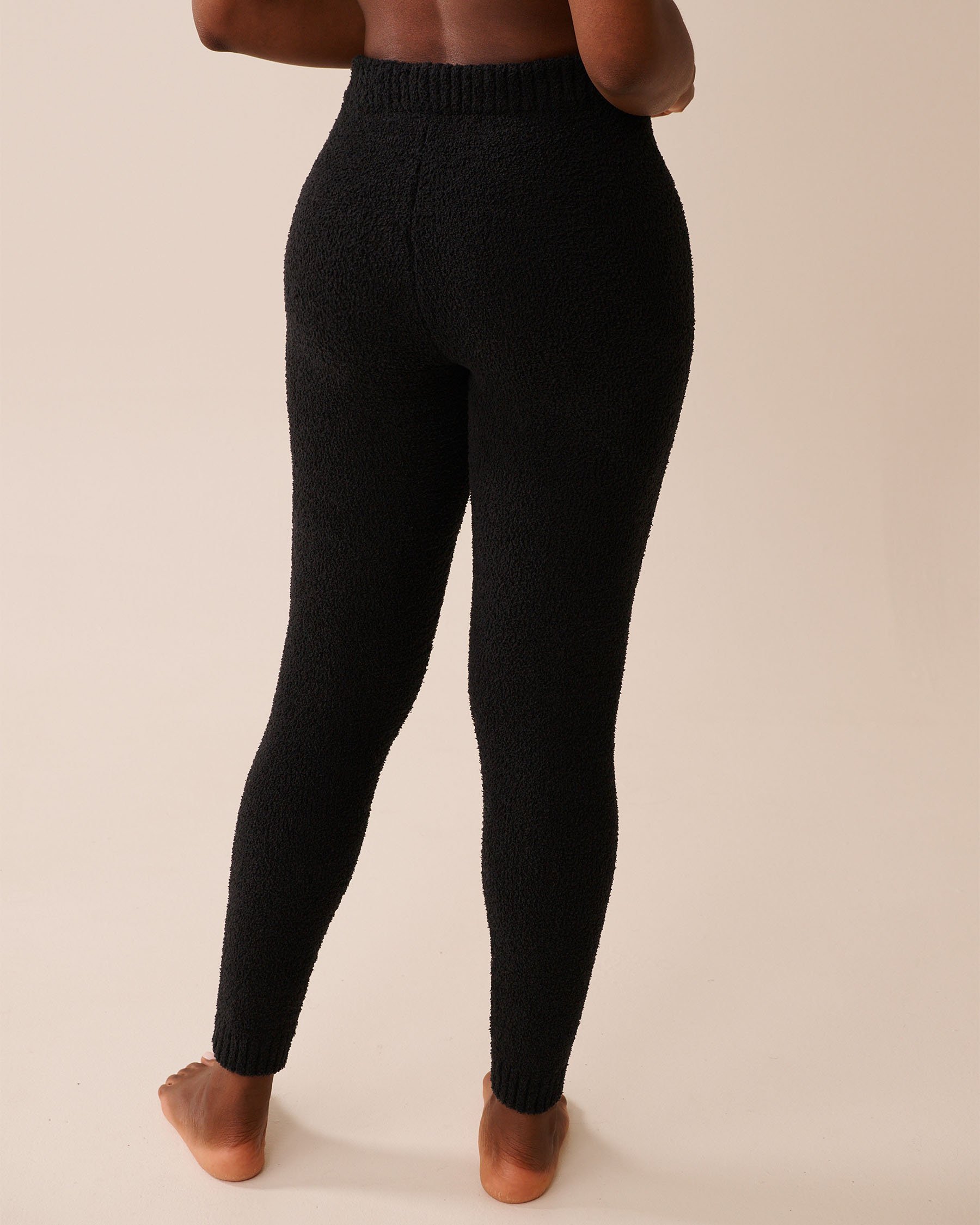 LA VIE EN ROSE Legging en chenille Noir 50200102 - Voir2