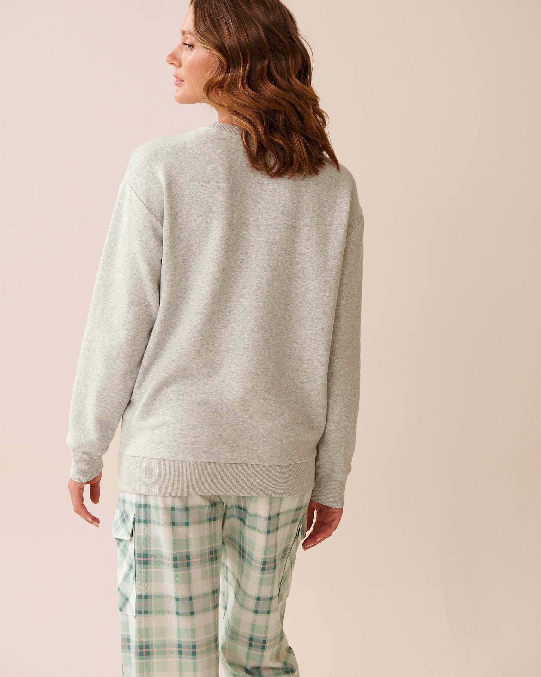 LA VIE EN ROSE Chandail manches longues en molleton Gris 40100779 - Voir2