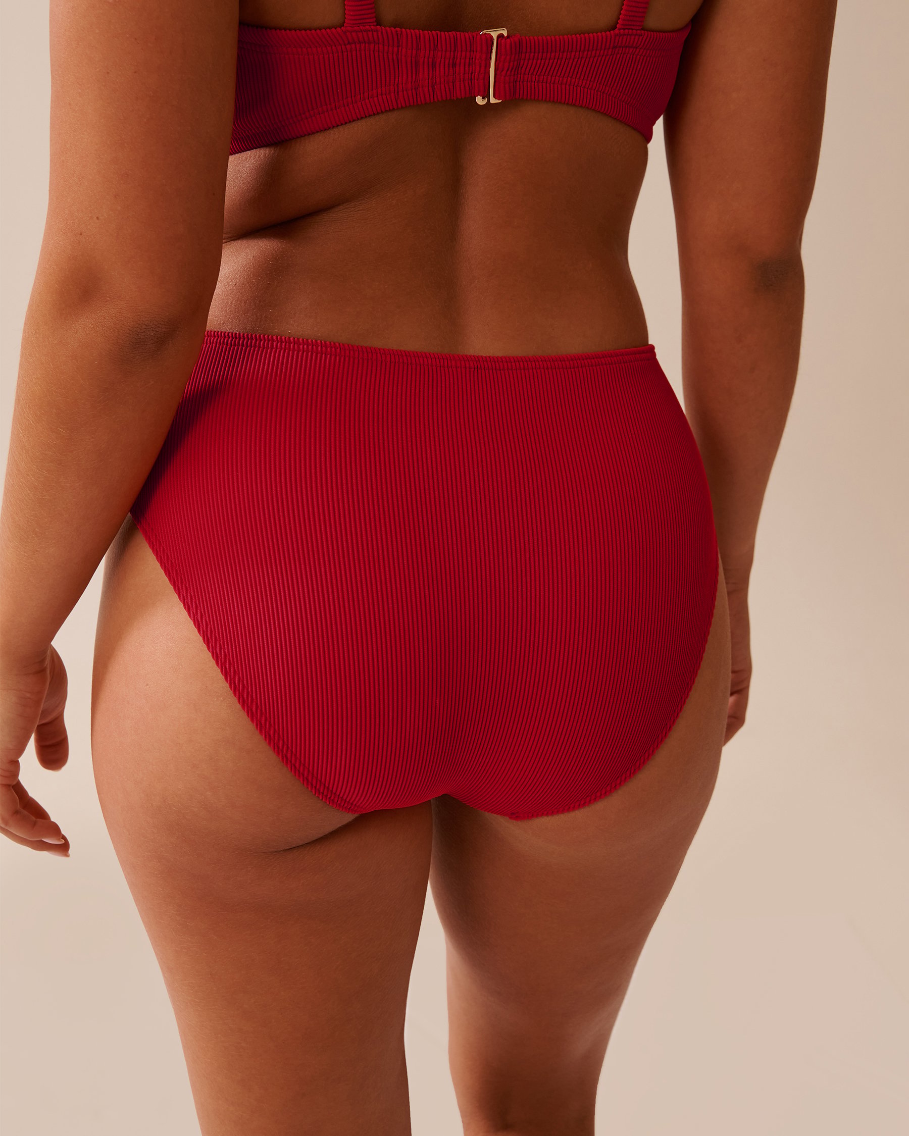 LA VIE EN ROSE AQUA Bas de bikini taille mi-haute JALAPEÑO RED Rouge jalapeño 70300788 - Voir2