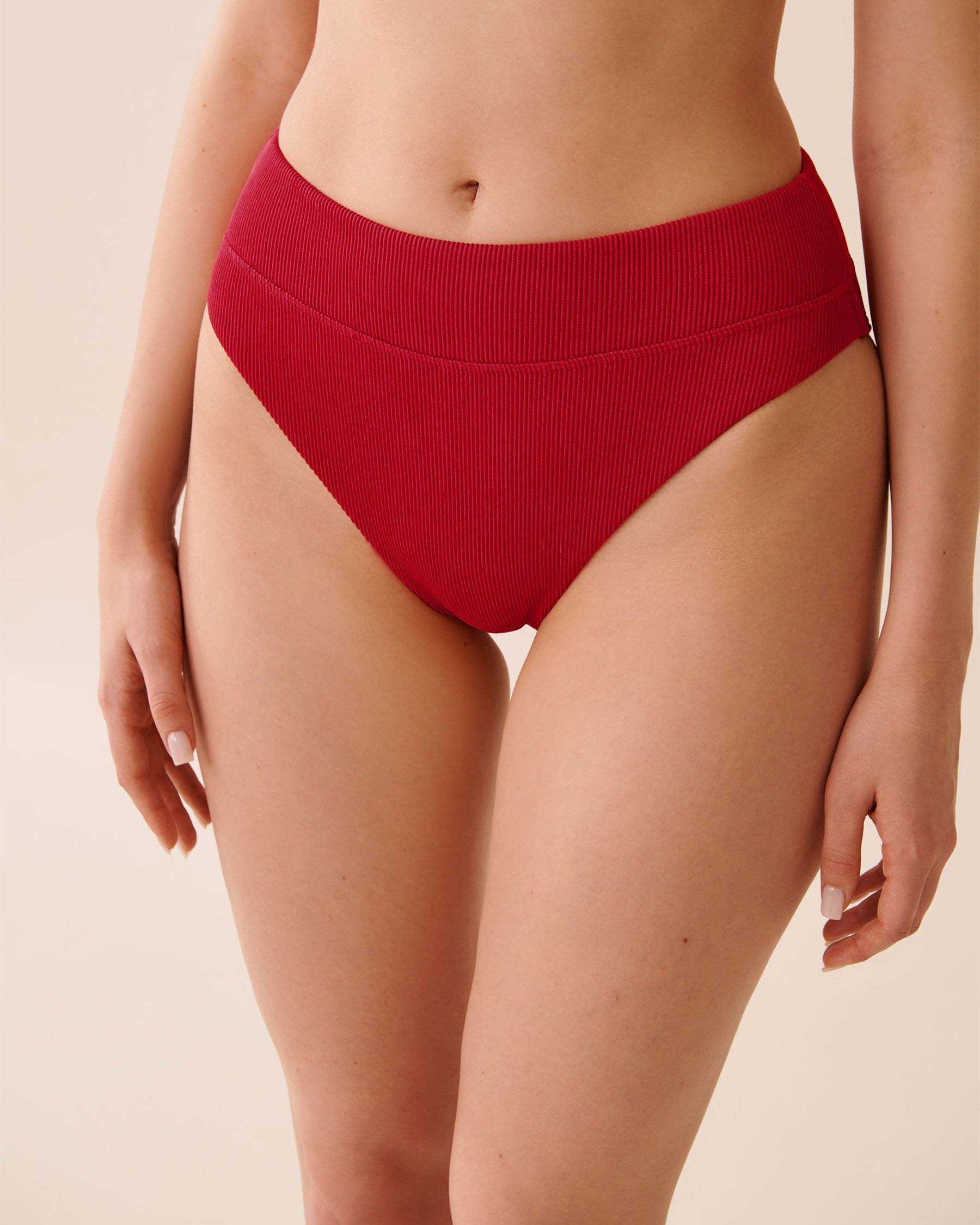 LA VIE EN ROSE AQUA Bas de bikini brésilien taille haute JALAPEÑO RED Rouge jalapeño 70300789 - View1
