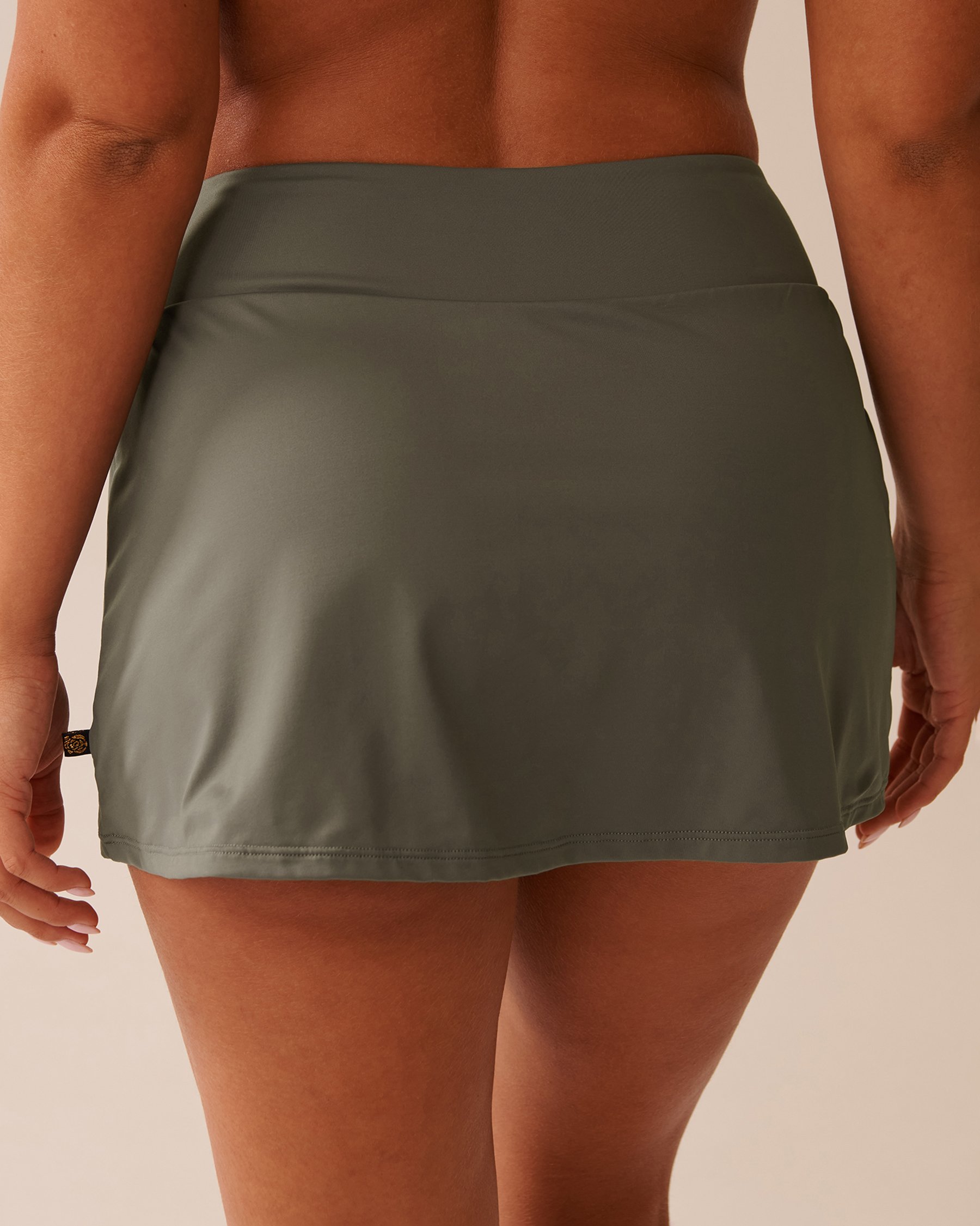 LA VIE EN ROSE AQUA Bas de bikini jupe taille haute KHAKI GREY Gris kaki 70300791 - View2