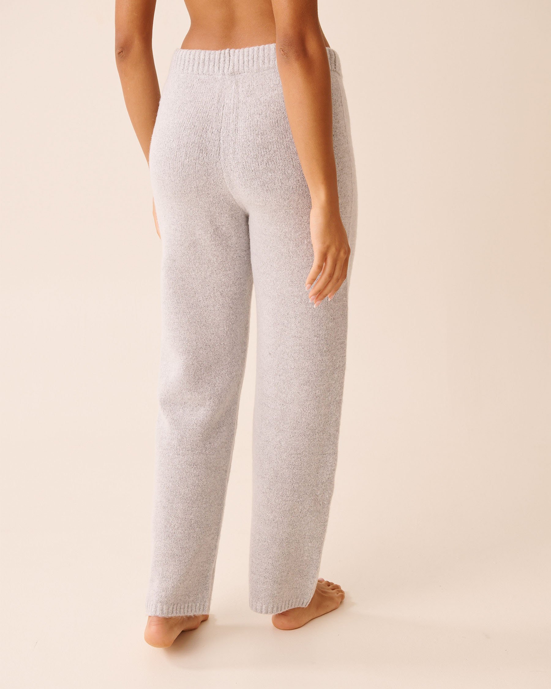 LA VIE EN ROSE Pantalon en tricot Gris 50200106 - Voir2