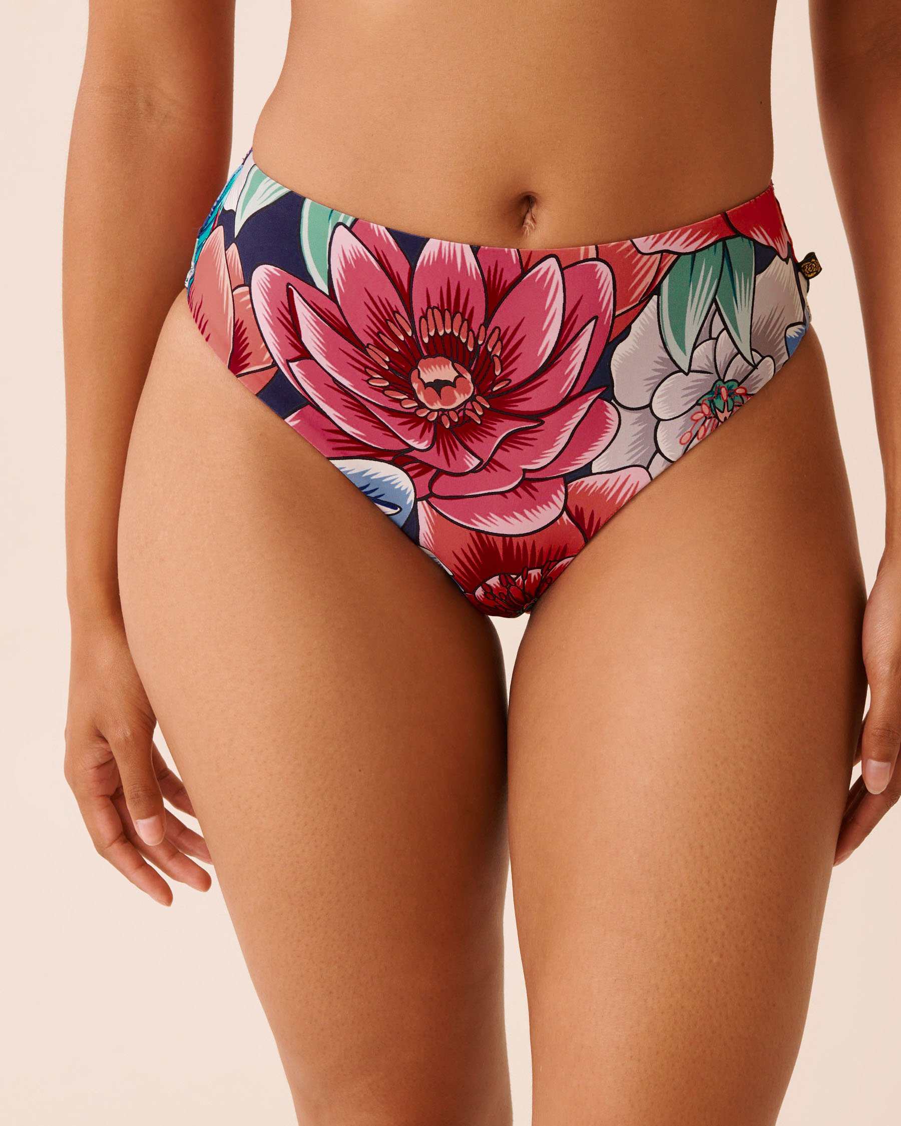 LA VIE EN ROSE AQUA Bas de bikini cheeky taille mi-haute FLORAL POP Fleurs pop 70300807 - View2