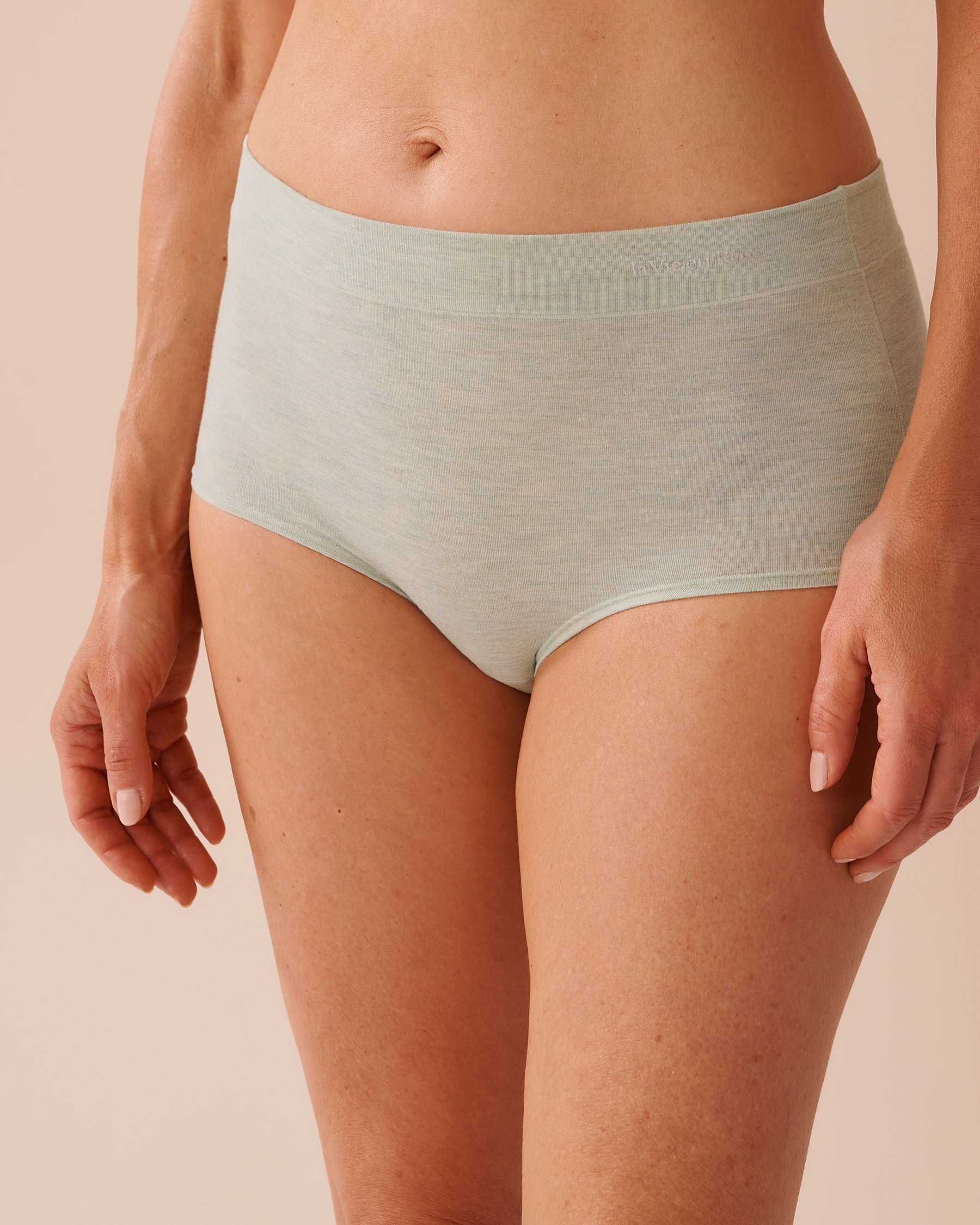 LA VIE EN ROSE Modal High Waist Hiphugger Panty Frosty Green 20200581 - View1