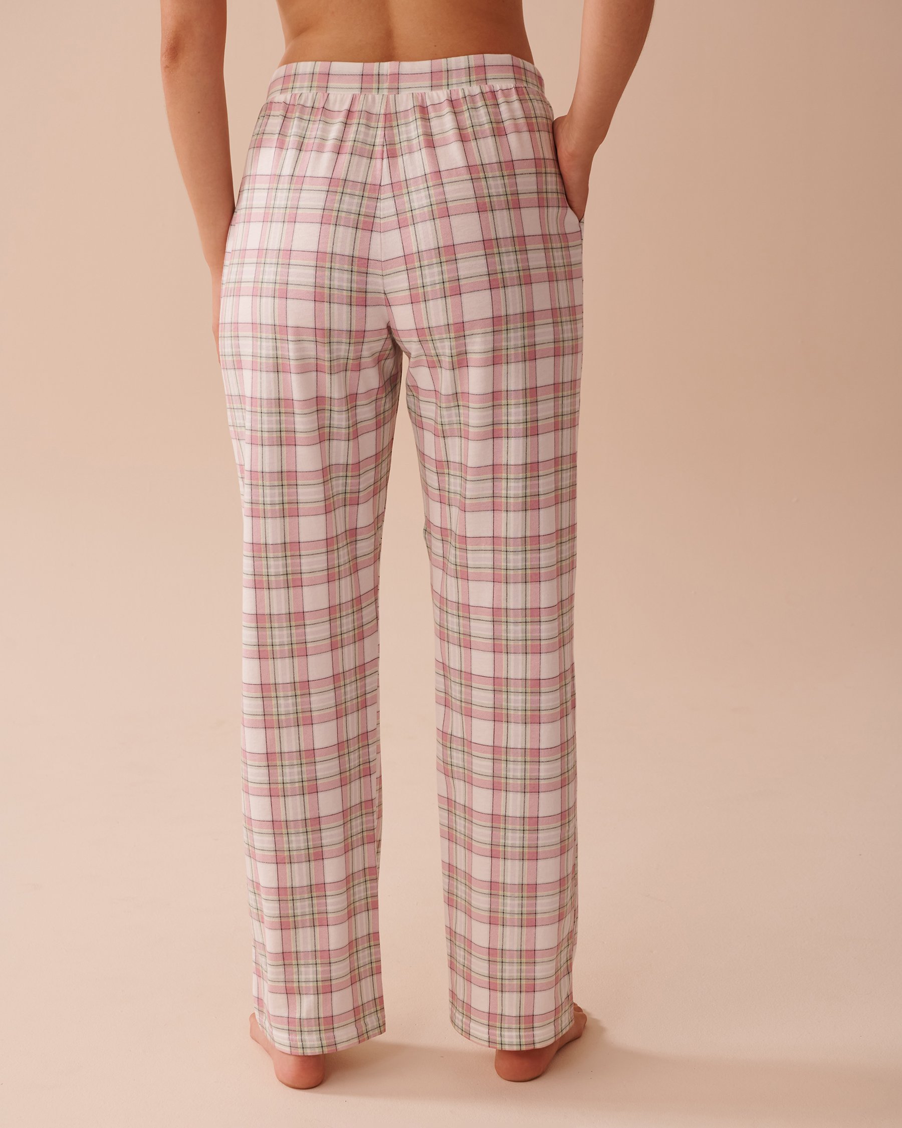 LA VIE EN ROSE Multicolor Plaid Cotton Pajama Pants Multicolor Plaid 40200681 - View4
