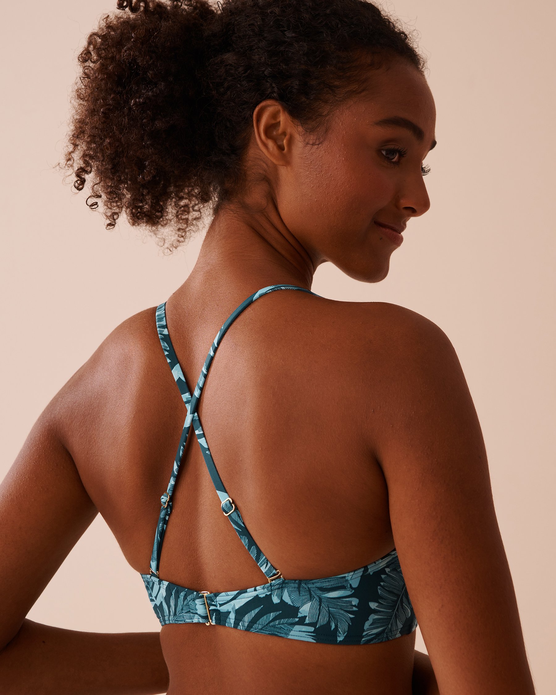 LA VIE EN ROSE AQUA OCEAN OASIS Triangle Bralette Bikini Top Ocean Oasis 70100702 - View3