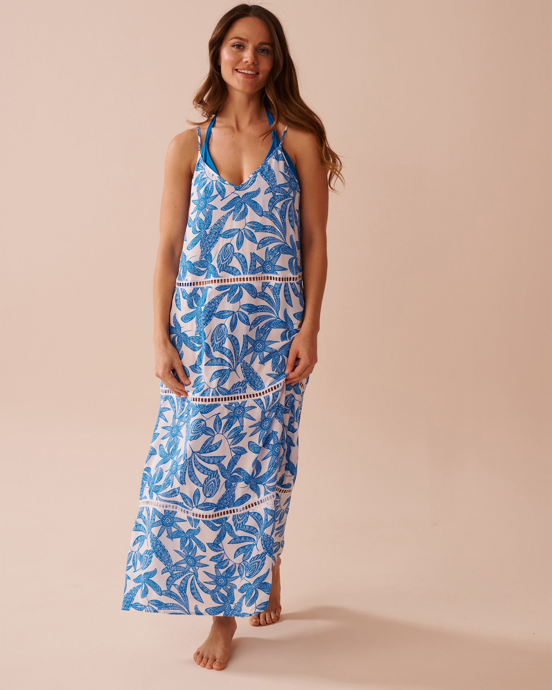 LA VIE EN ROSE AQUA Floral Layered Long Dress Mermaid Garden 80300110 - View4