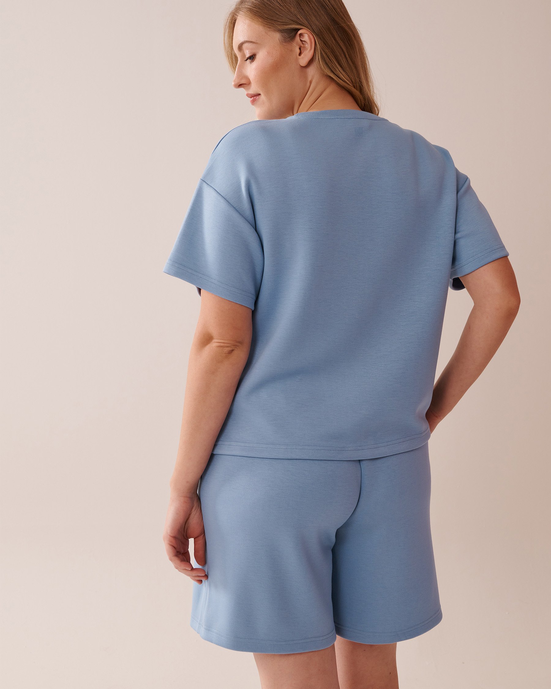 LA VIE EN ROSE Heavyweight T-shirt Cloud Blue 50100101 - View2