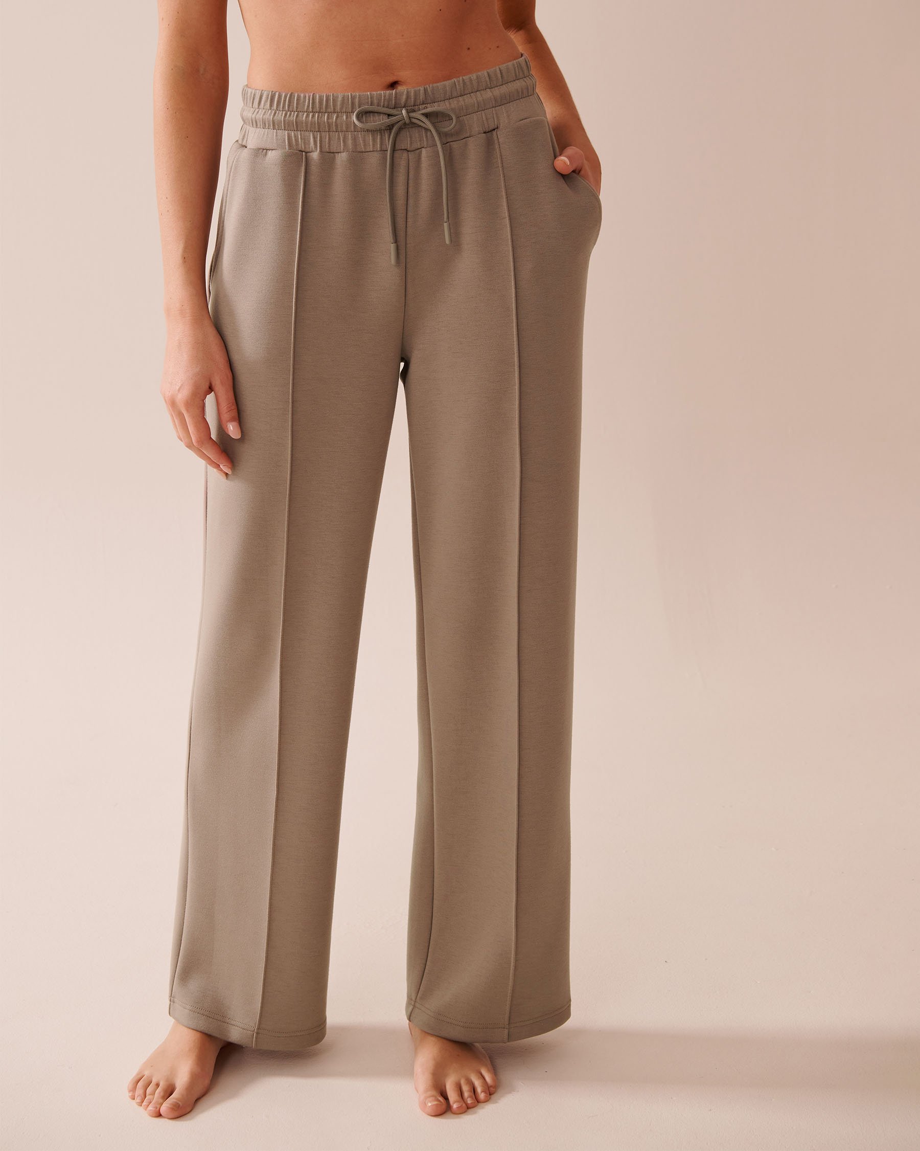 LA VIE EN ROSE Wide Leg Pants Brown 50200087 - View2