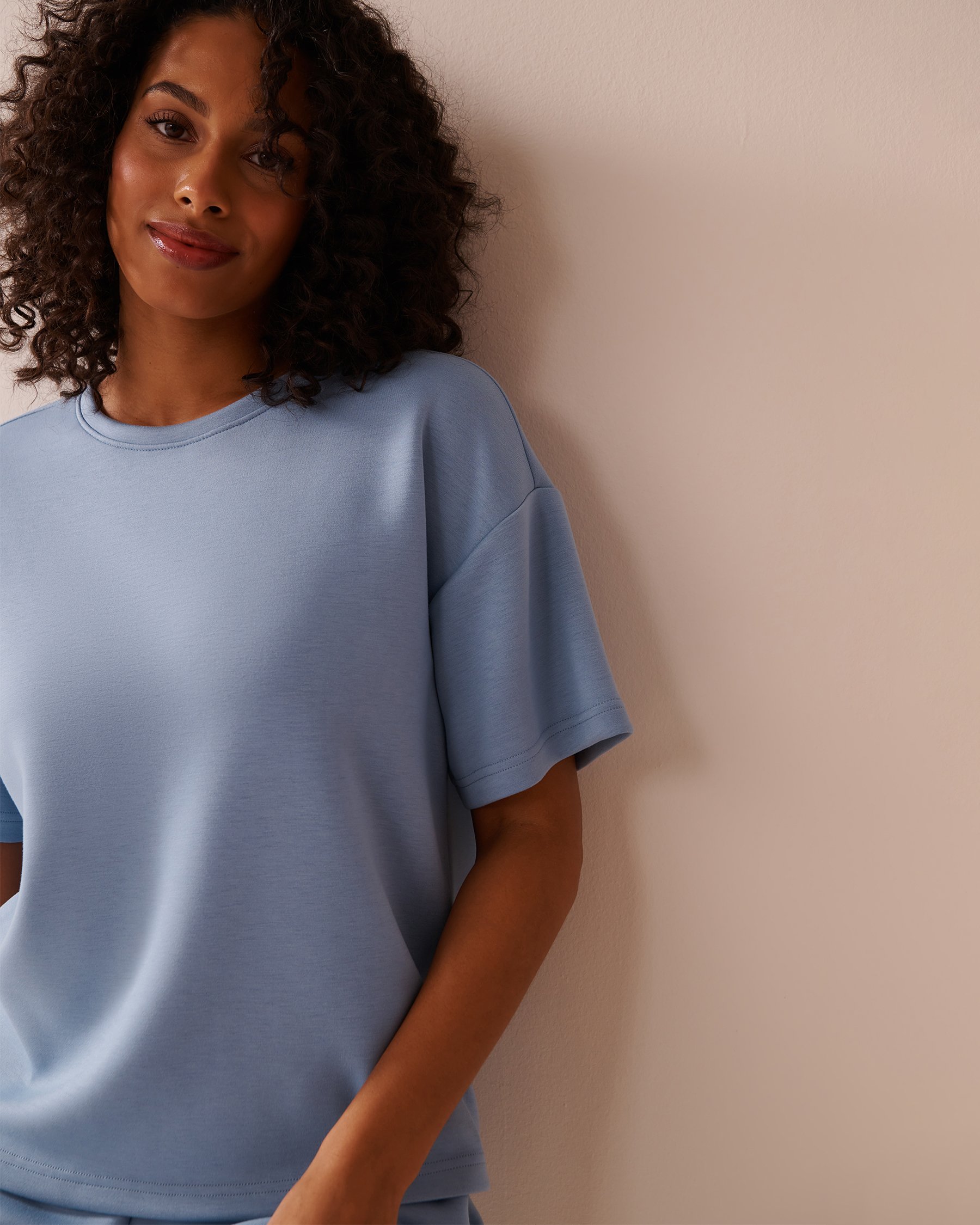 LA VIE EN ROSE Heavyweight T-shirt Cloud Blue 50100101 - View6