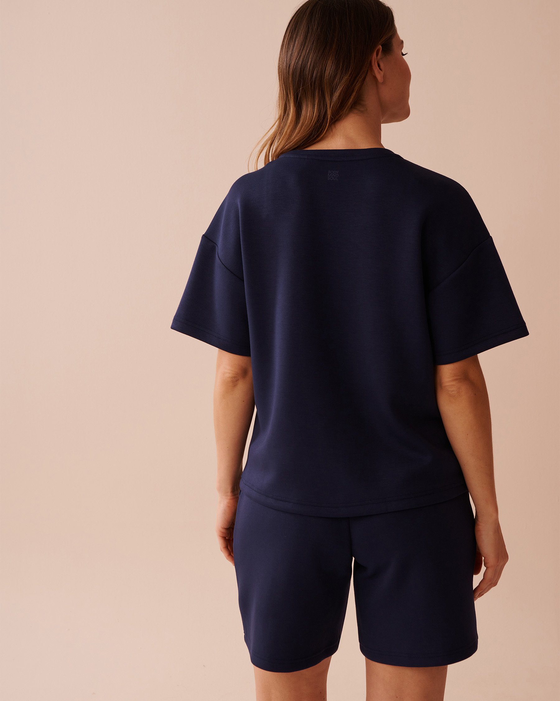 LA VIE EN ROSE Heavyweight T-shirt Navy Blue 50100101 - View2