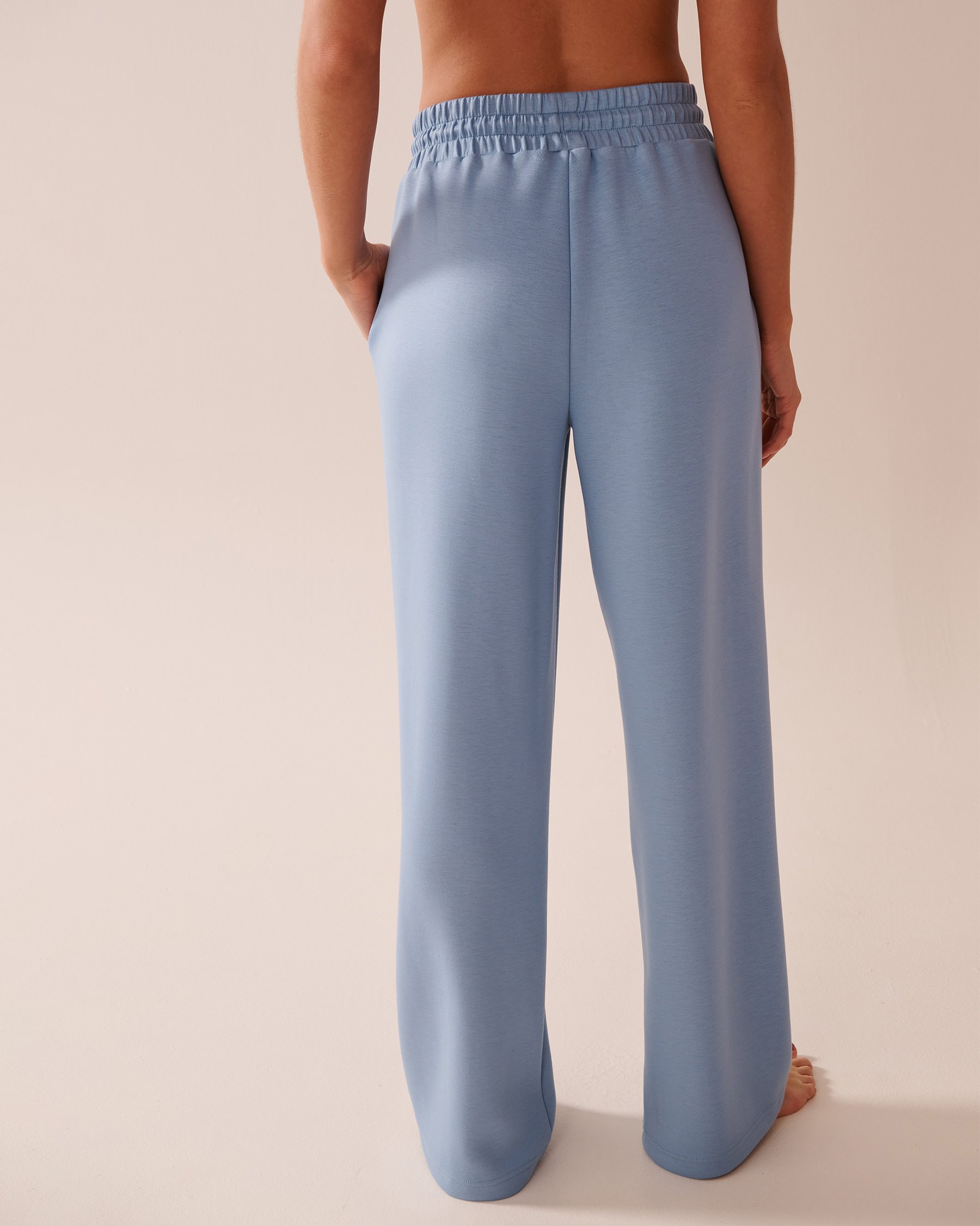 LA VIE EN ROSE Wide Leg Pants Cloud Blue 50200087 - View2