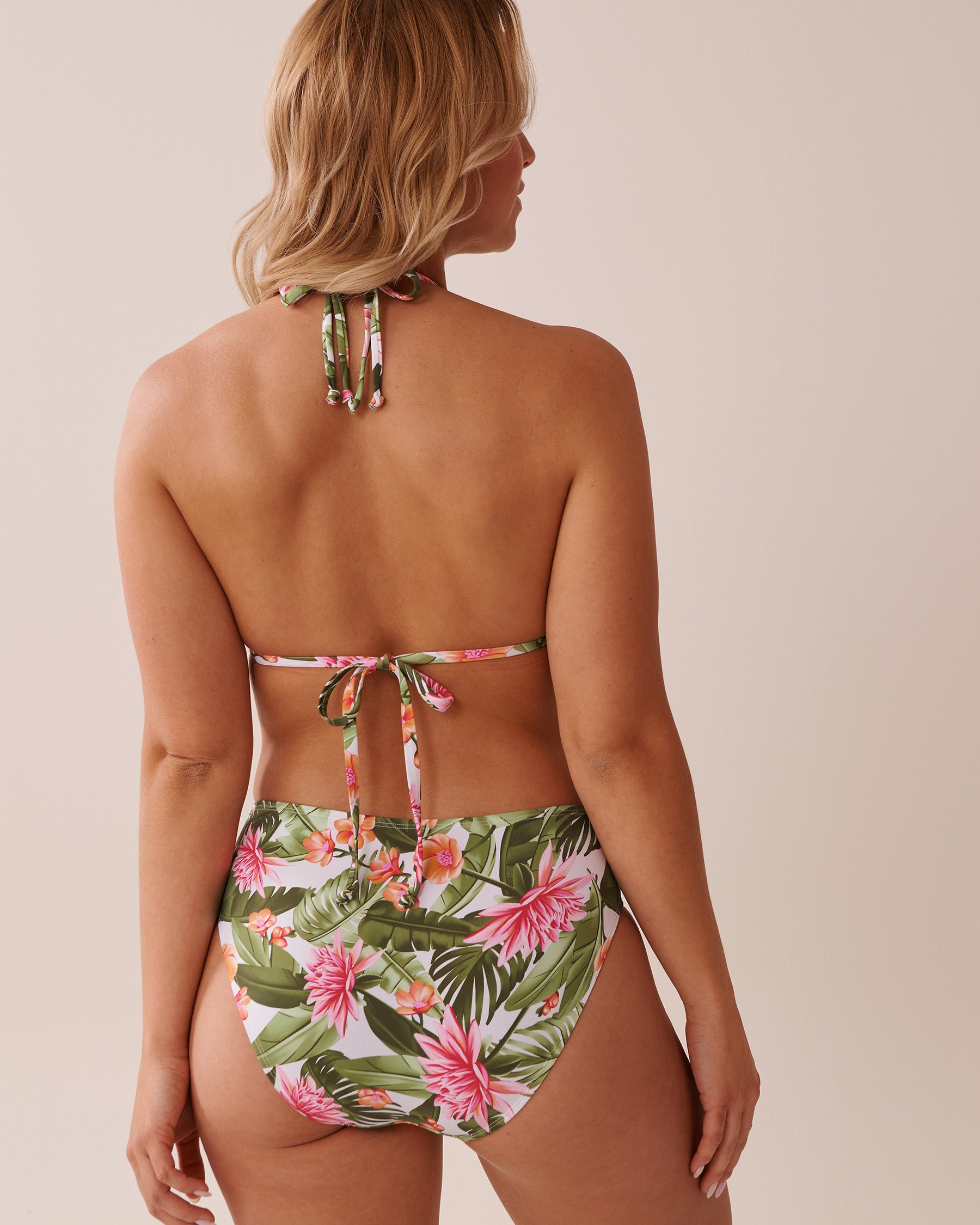 LA VIE EN ROSE AQUA WATER LILY Triangle Bikini Top Tropical Water Lily 70100726 - View2