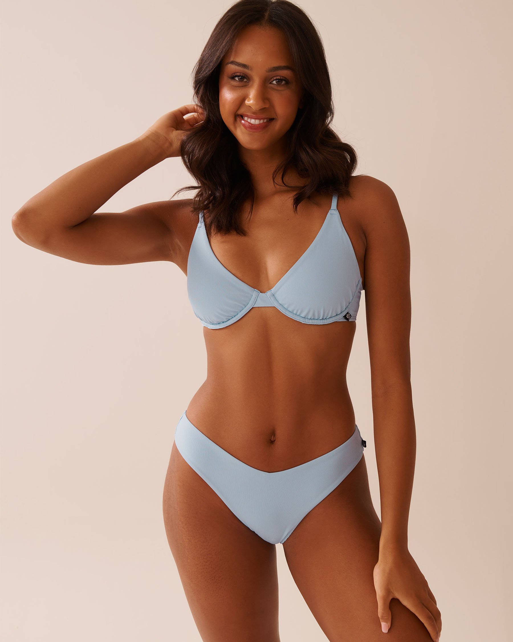 LA VIE EN ROSE AQUA Bas de bikini tanga POWDER BLUE Bleu poudré 70300723 - View3