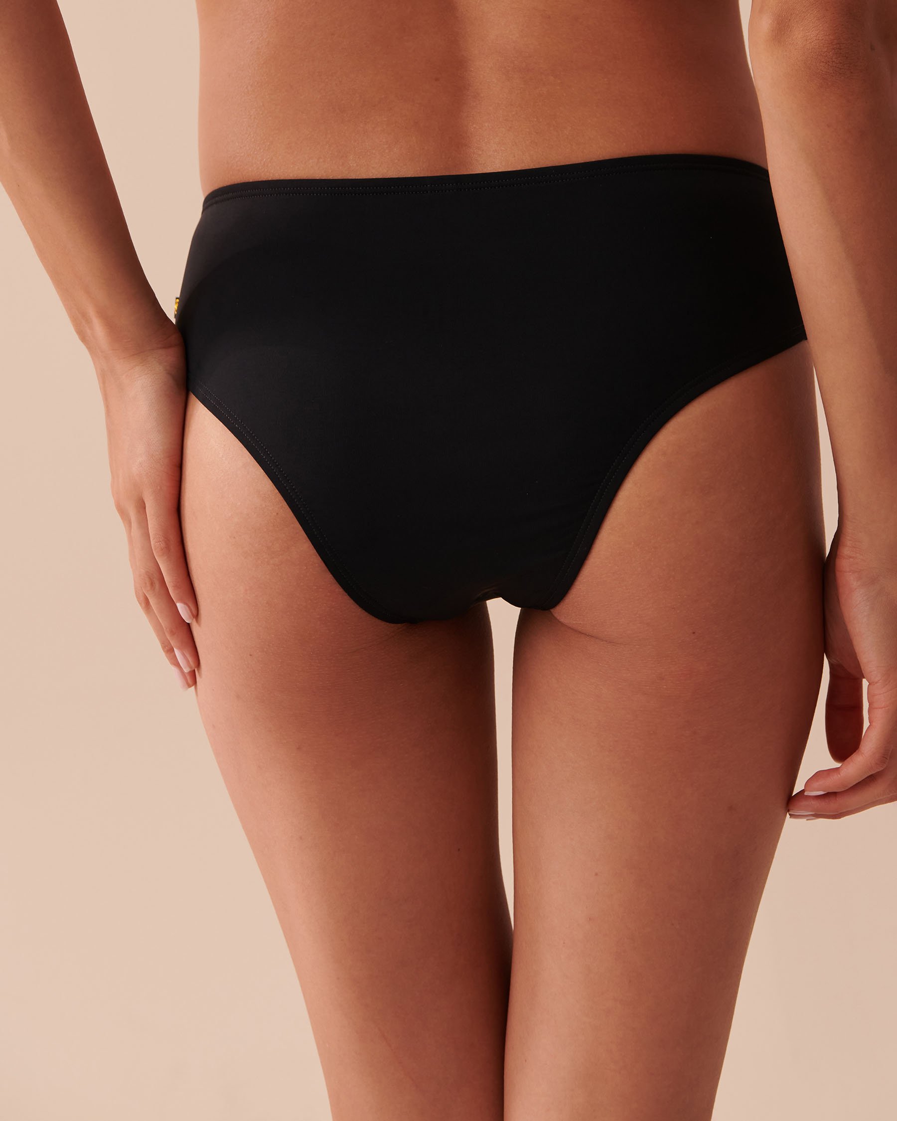LA VIE EN ROSE AQUA Bas de bikini cheeky taille mi-haute BLACK Noir 70300632 - Voir2