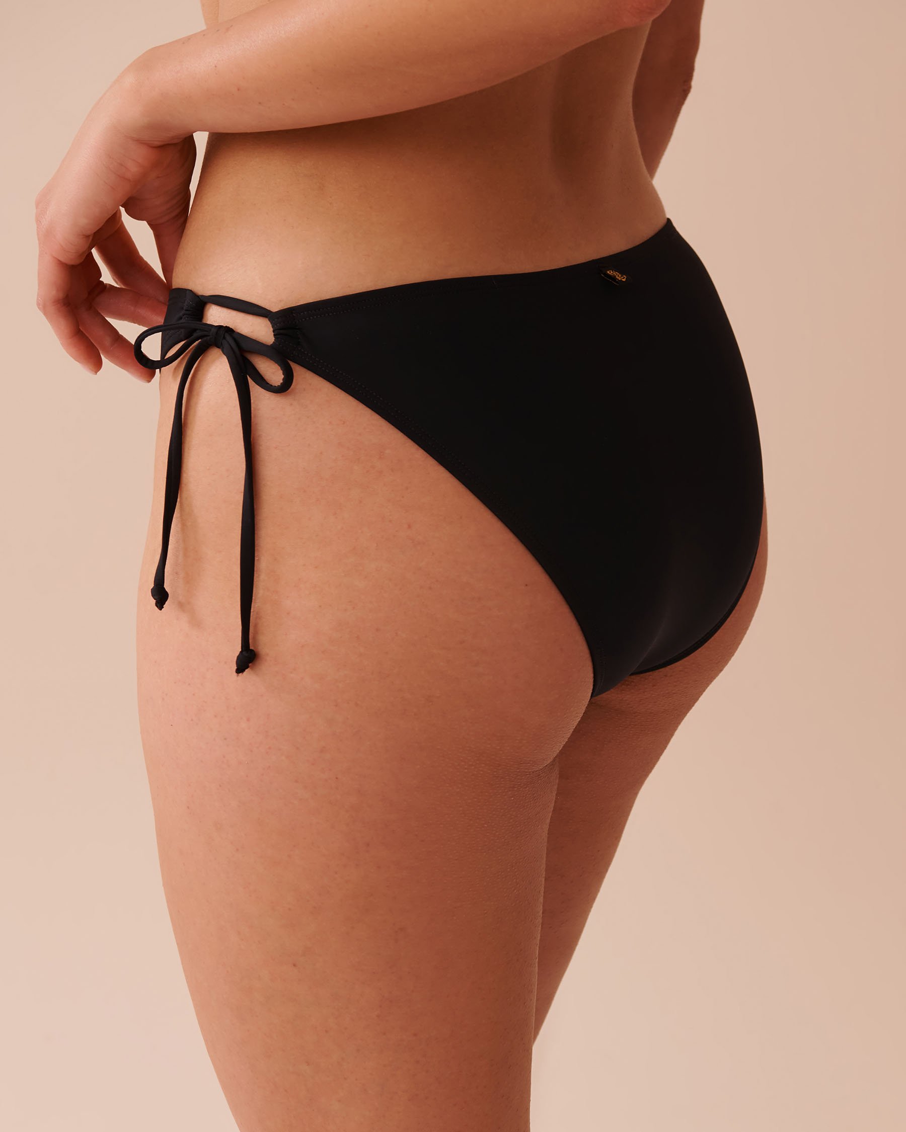 LA VIE EN ROSE AQUA Bas de bikini brésilien noué aux hanches BLACK Noir 70300630 - Voir2