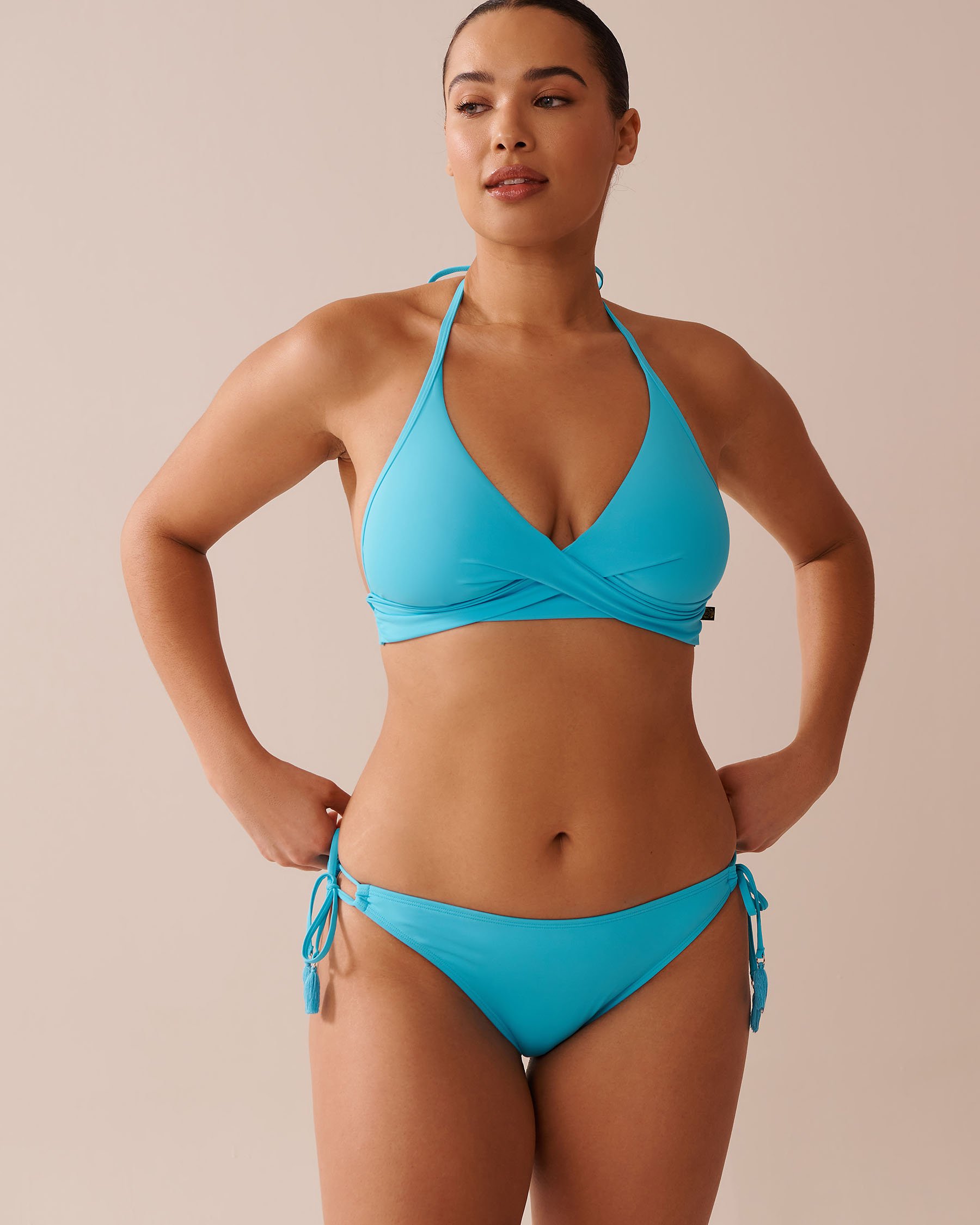 LA VIE EN ROSE AQUA Haut de bikini triangle croisé à l'avant BLUE ATOLL Atoll bleu 70100770 - View1
