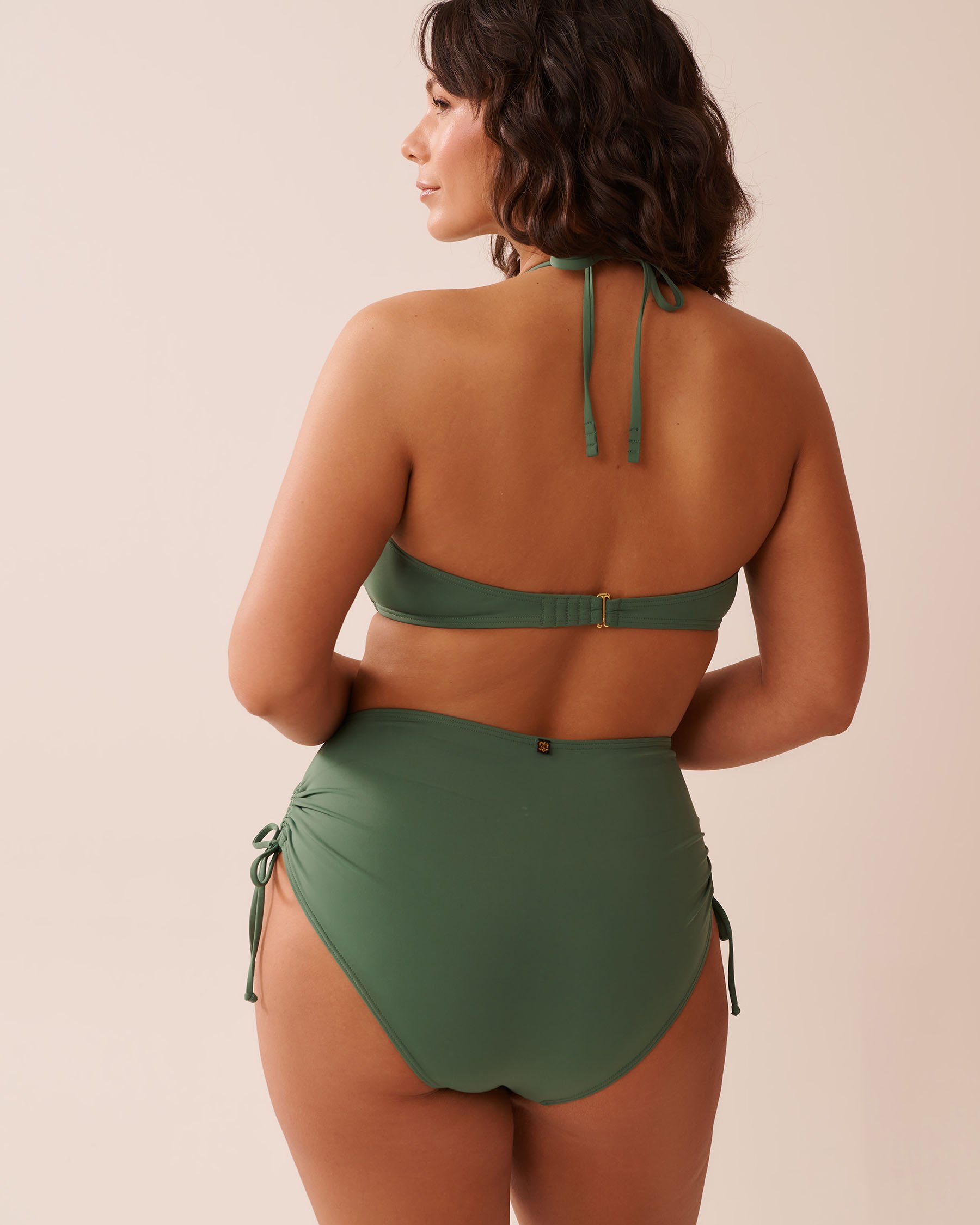 LA VIE EN ROSE AQUA Haut de bikini bandeau torsadé KHAKI Kaki 70100786 - Voir7