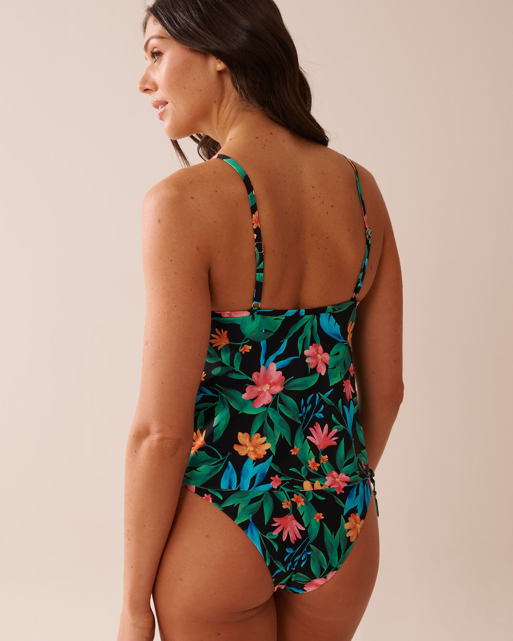 LA VIE EN ROSE AQUA Haut tankini col en V à armature MIDNIGHT TROPICS Noir/Tropical 70100765 - View2