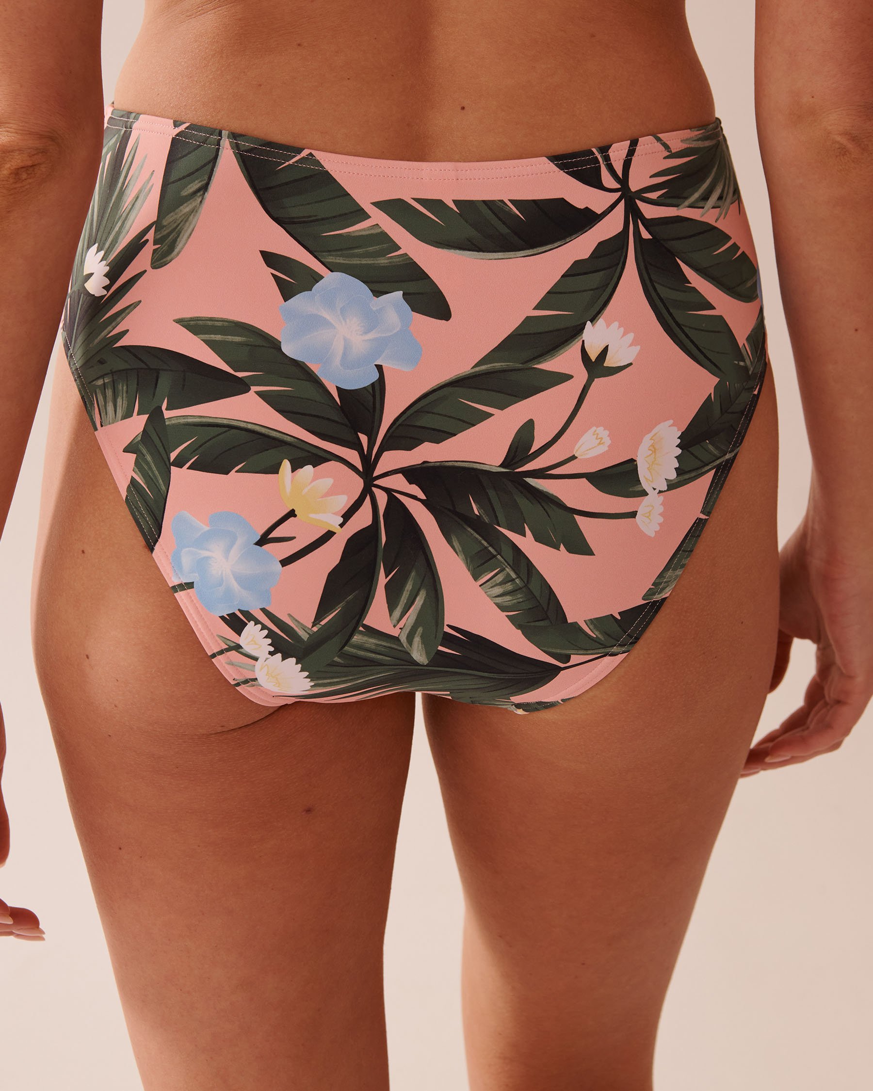 LA VIE EN ROSE AQUA PEACHY TROPICS Draped Mid Waist Bikini Bottom Peachy Tropics 70300727 - View2
