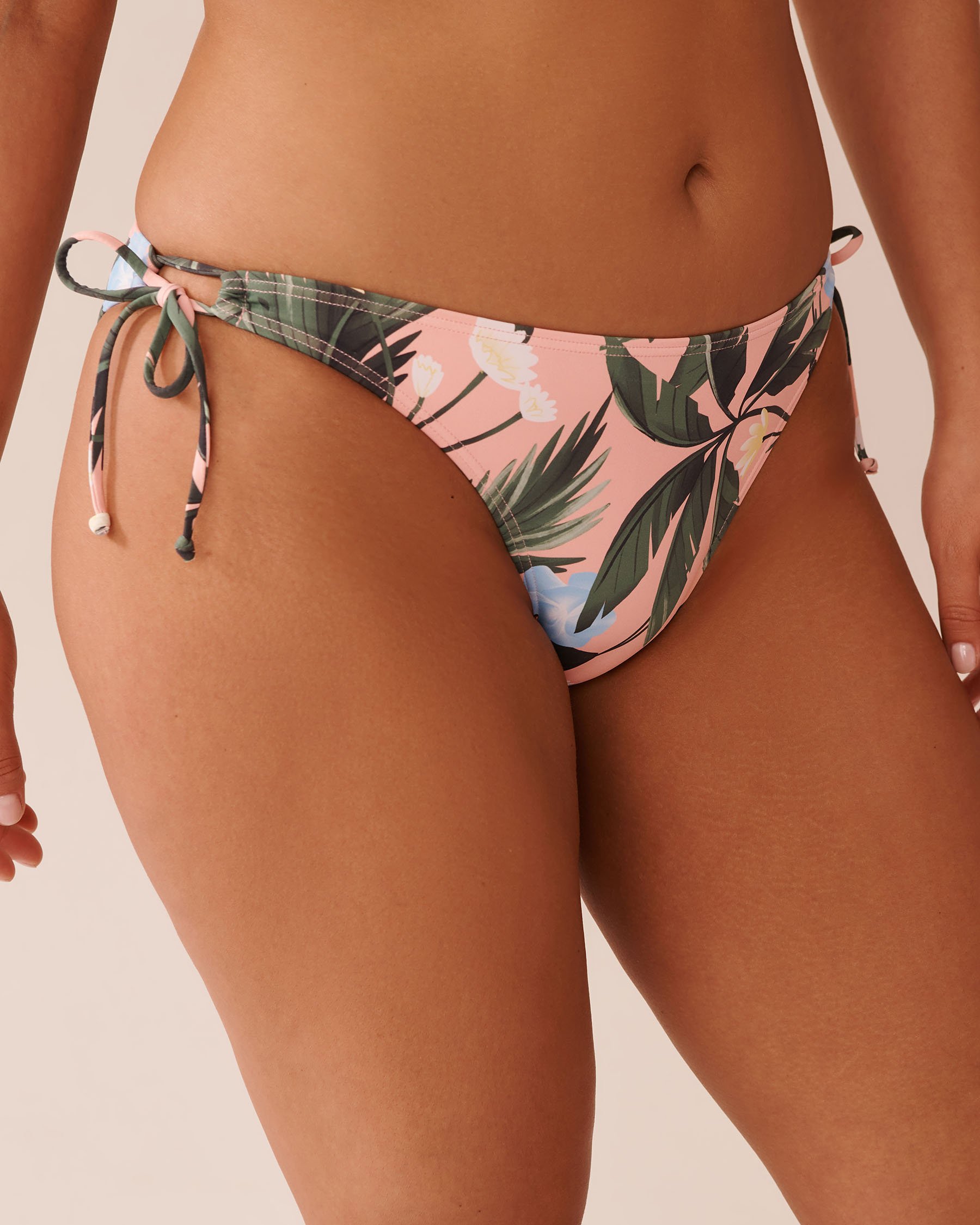 LA VIE EN ROSE AQUA Bas de bikini brésilien noué aux hanches PEACHY TROPICS Tropical/Pêche 70300724 - View5
