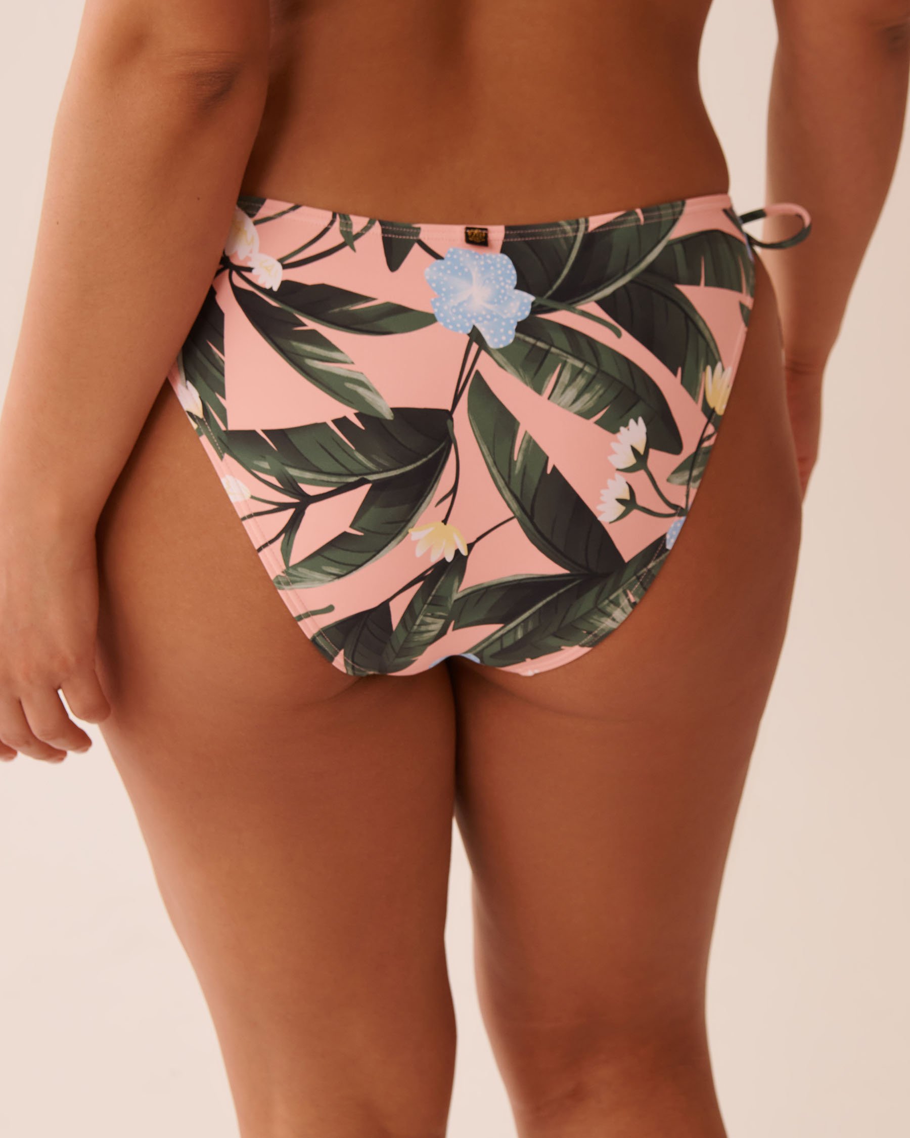 LA VIE EN ROSE AQUA Bas de bikini brésilien noué aux hanches PEACHY TROPICS Tropical/Pêche 70300724 - View6