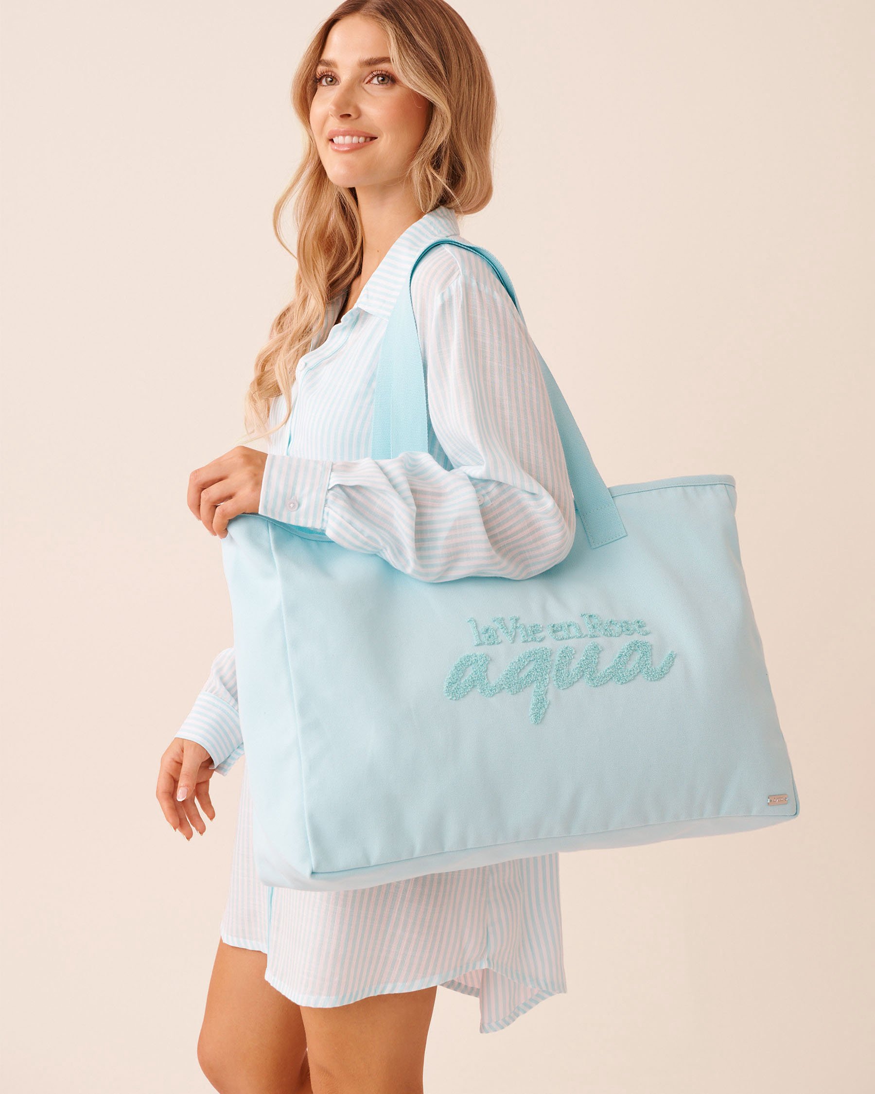 LA VIE EN ROSE AQUA Sac de plage la Vie en Rose Mer des Caraïbes 80500121 - Voir3