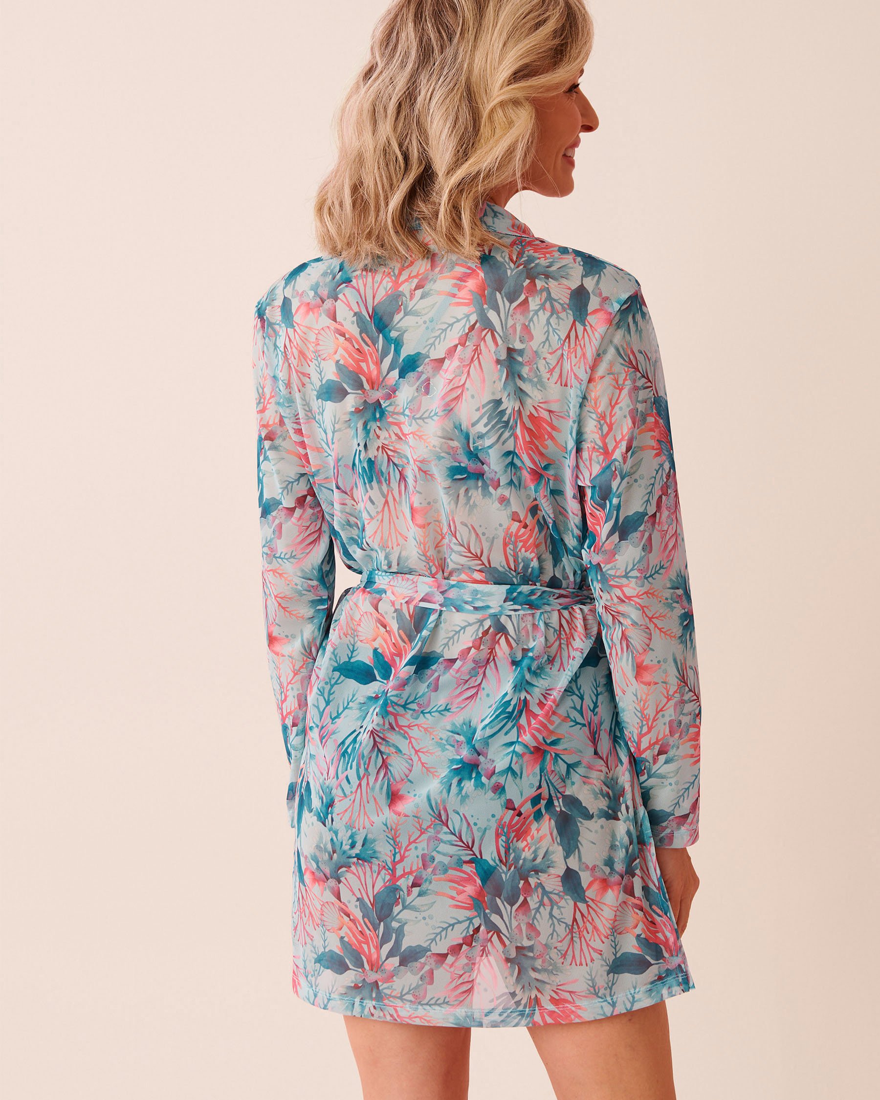 LA VIE EN ROSE AQUA Chemise longue en résille Récif enchanté 80100041 - Voir4