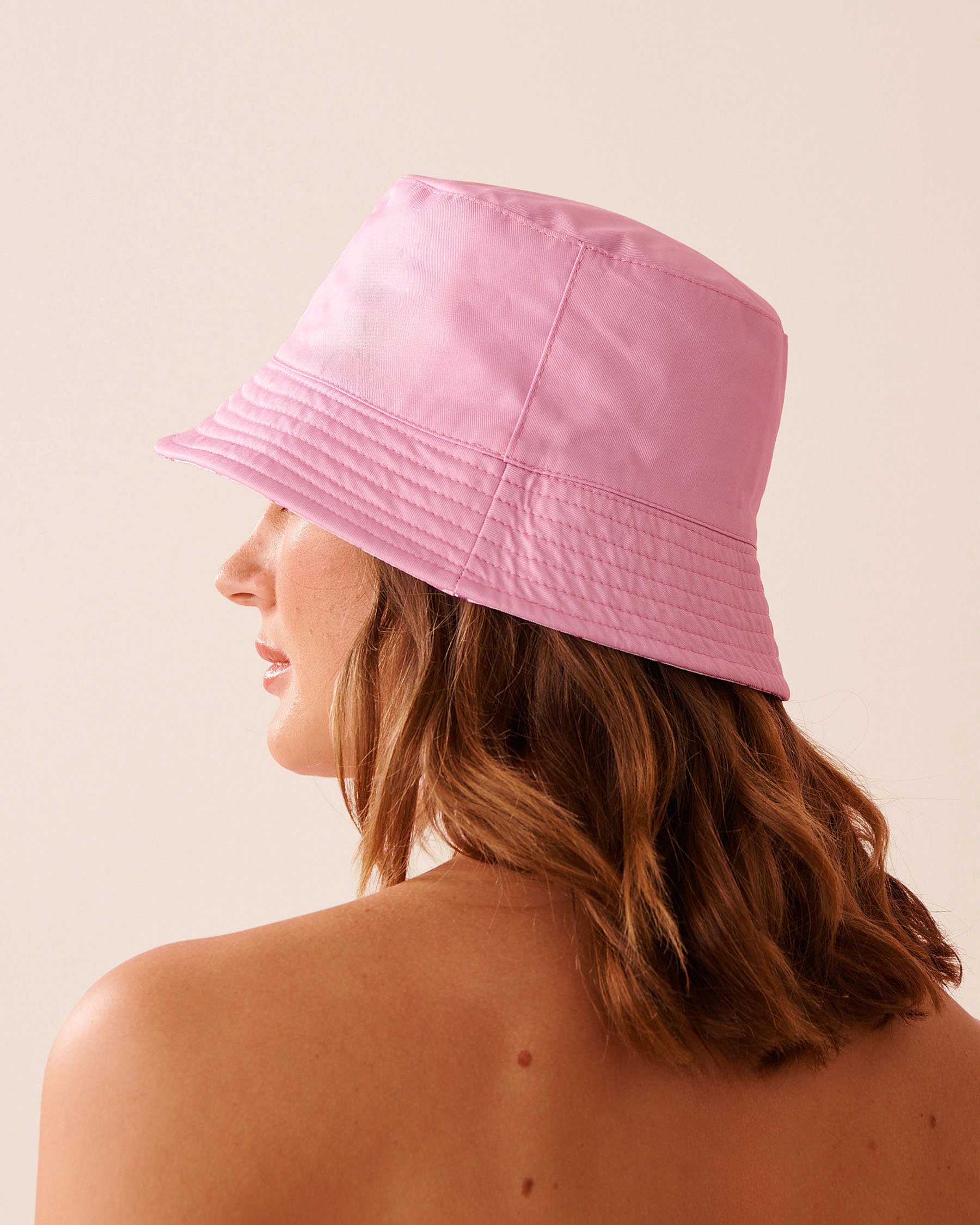 LA VIE EN ROSE AQUA Chapeau bob réversible Prairie rose 80500119 - Voir5