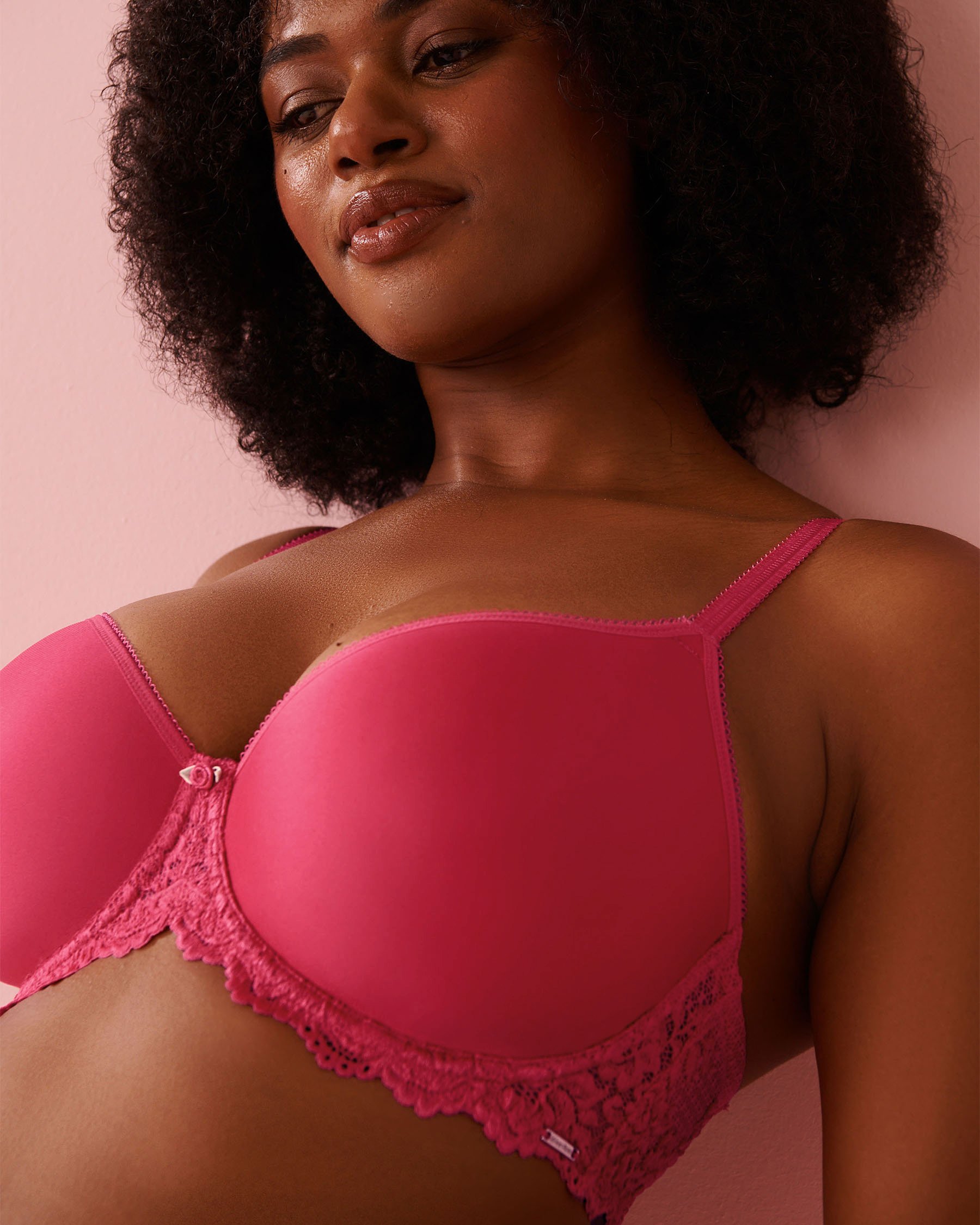 LA VIE EN ROSE Soutien-gorge doublure légère contour Rose fuchsia 10200572 - View3