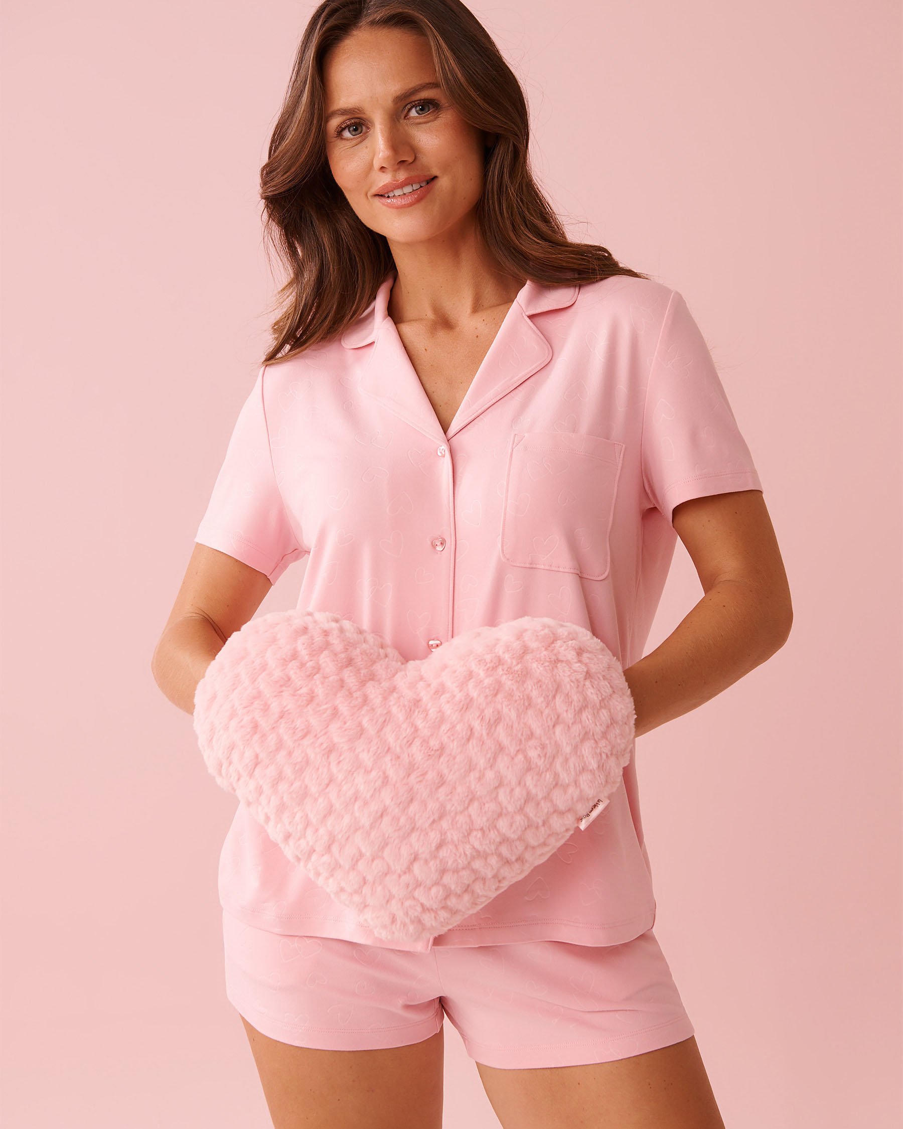 LA VIE EN ROSE Coussin chauffe-mains cœur Rose poudré 40700449 - View1