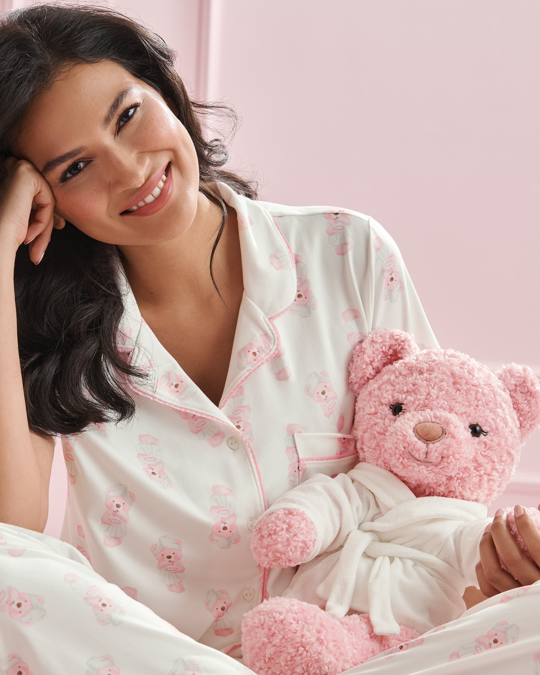LA VIE EN ROSE Ourson en peluche Rose/Ourson 40700447 - View1
