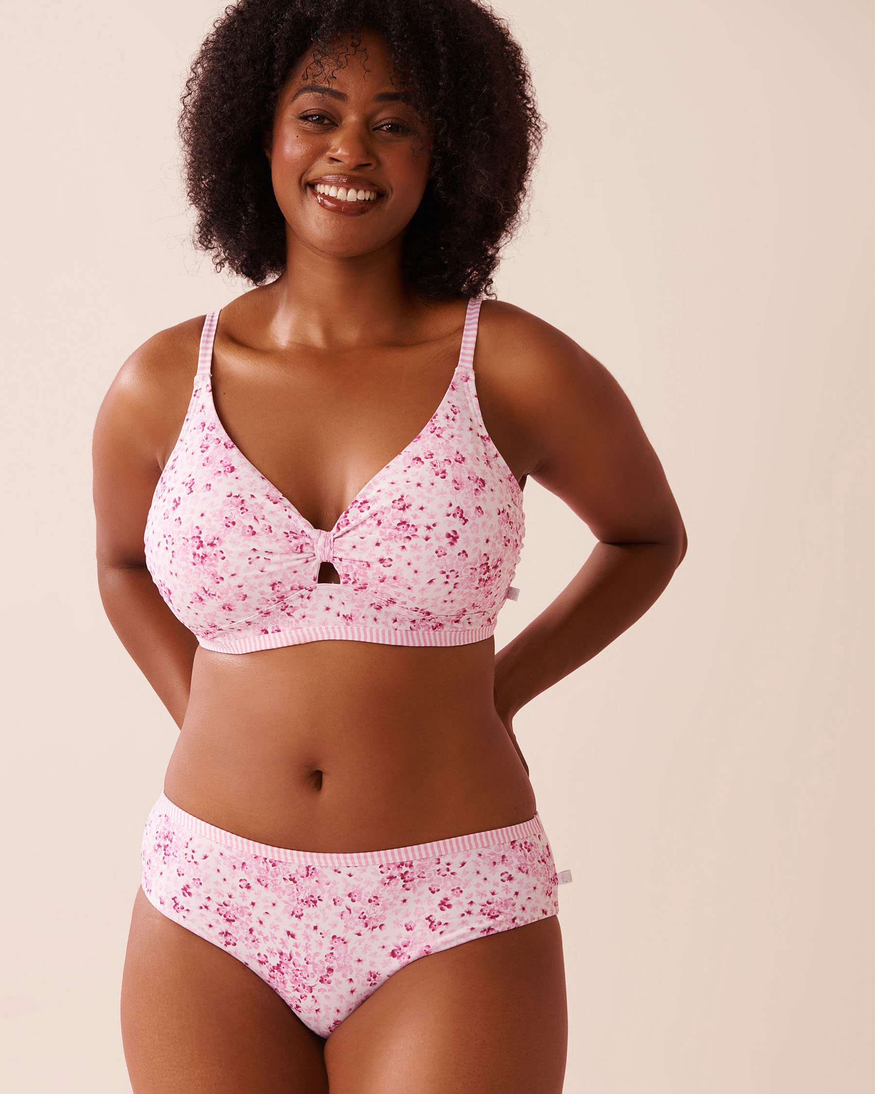 LA VIE EN ROSE AQUA PINK MEADOW Hipster Bikini Bottom Pink Meadow 70300820 - View4