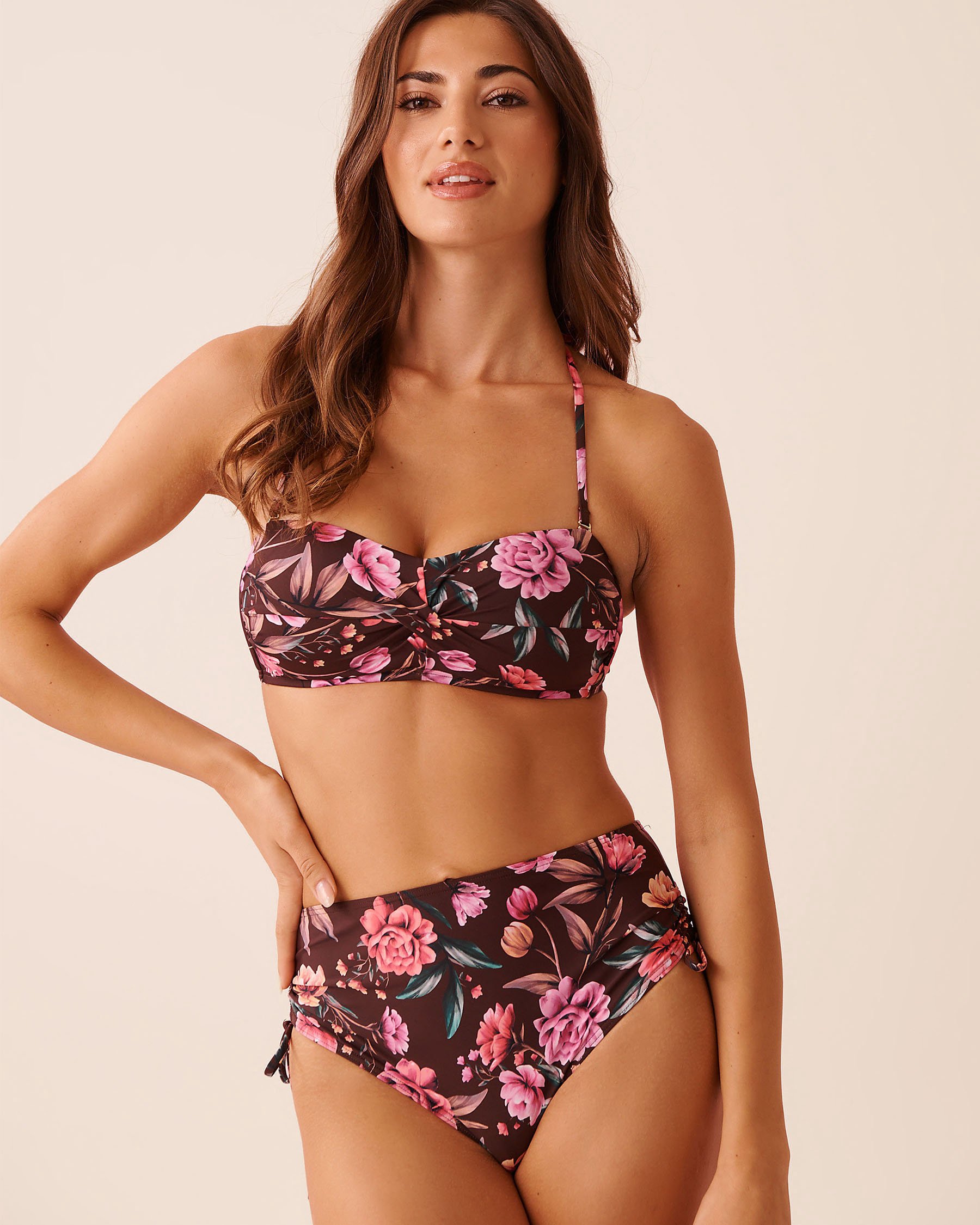 LA VIE EN ROSE AQUA ROYAL GARDEN Twisted Bandeau Bikini Top Royal Garden 70100891 - View2