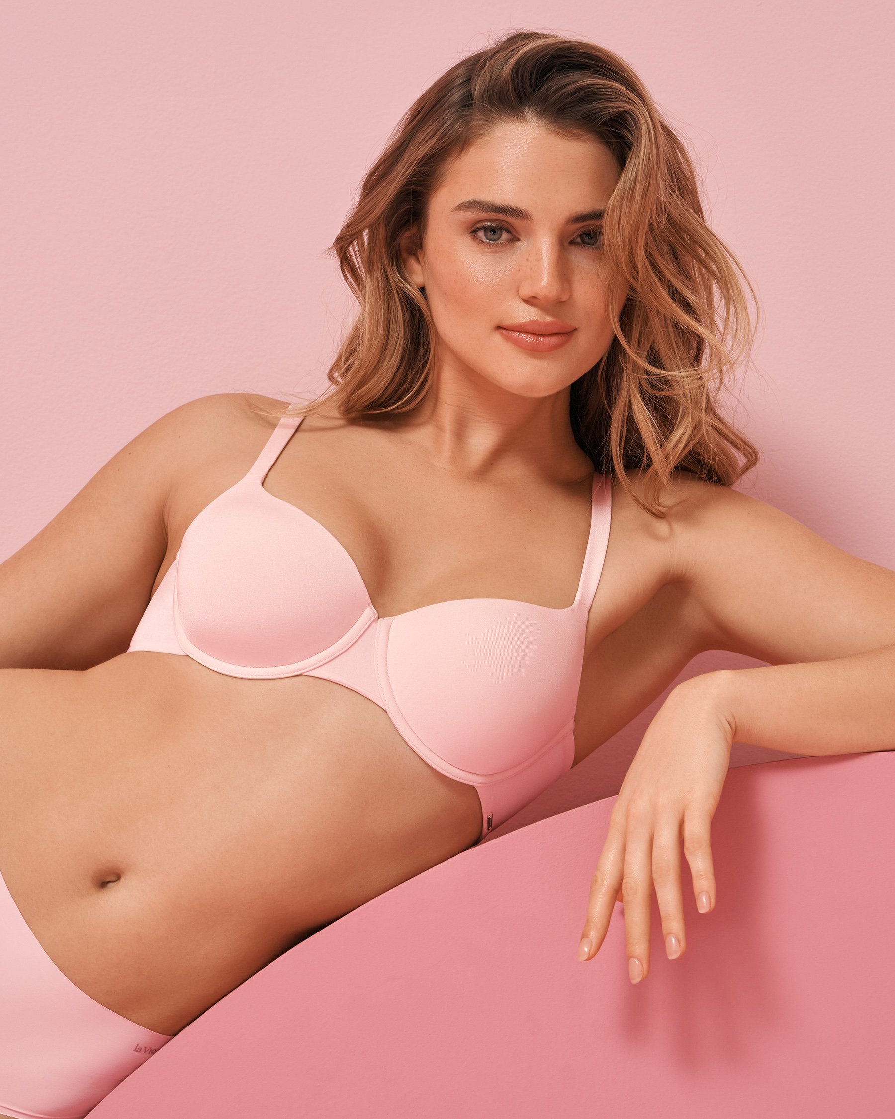 LA VIE EN ROSE Soutien-gorge doublure légère demi-buste flexible Rose 10200577 - View1