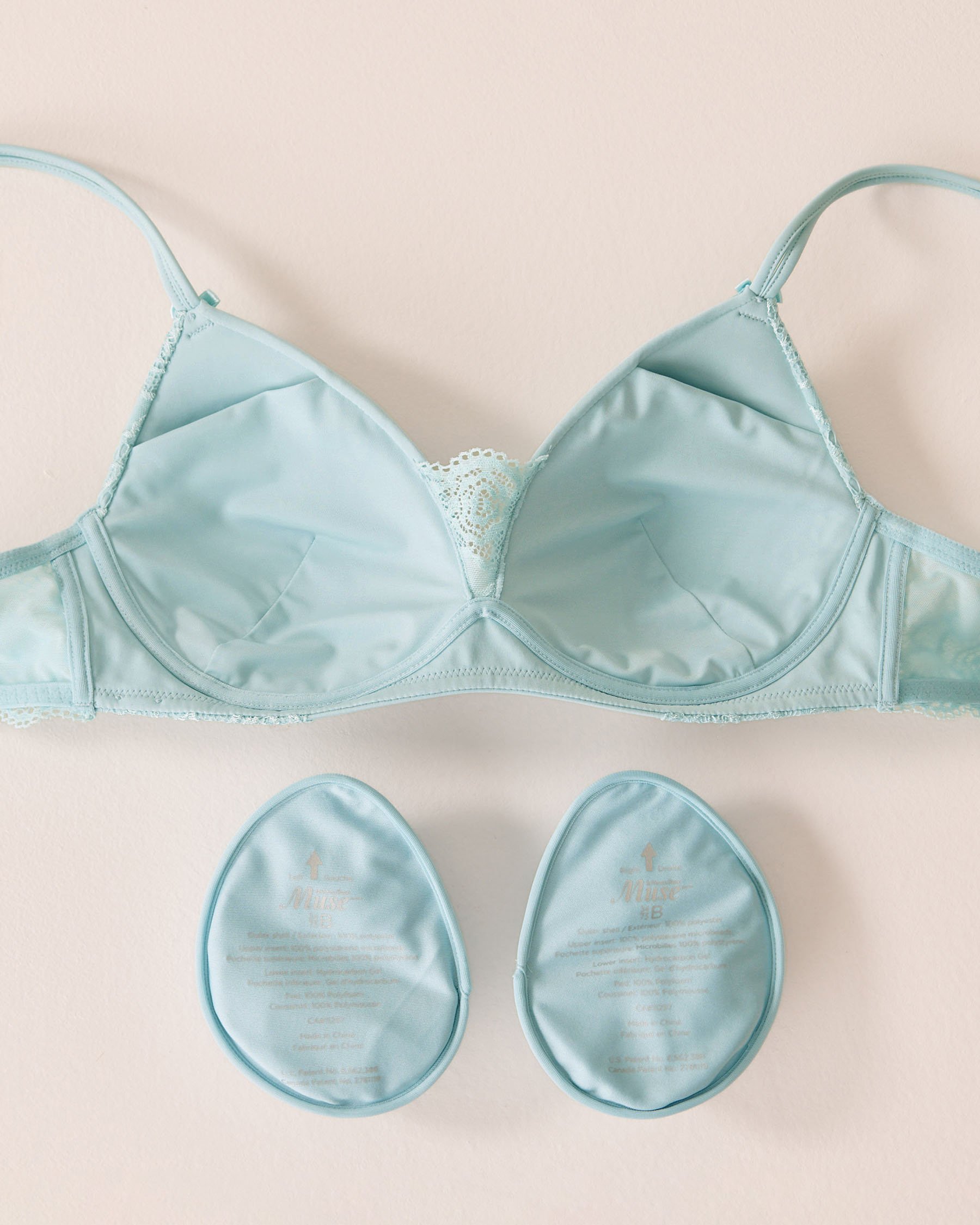 LA VIE EN ROSE Soutien-gorge mastectomie doublure légère sans armatures Bleu pâle 10200592 - Voir2