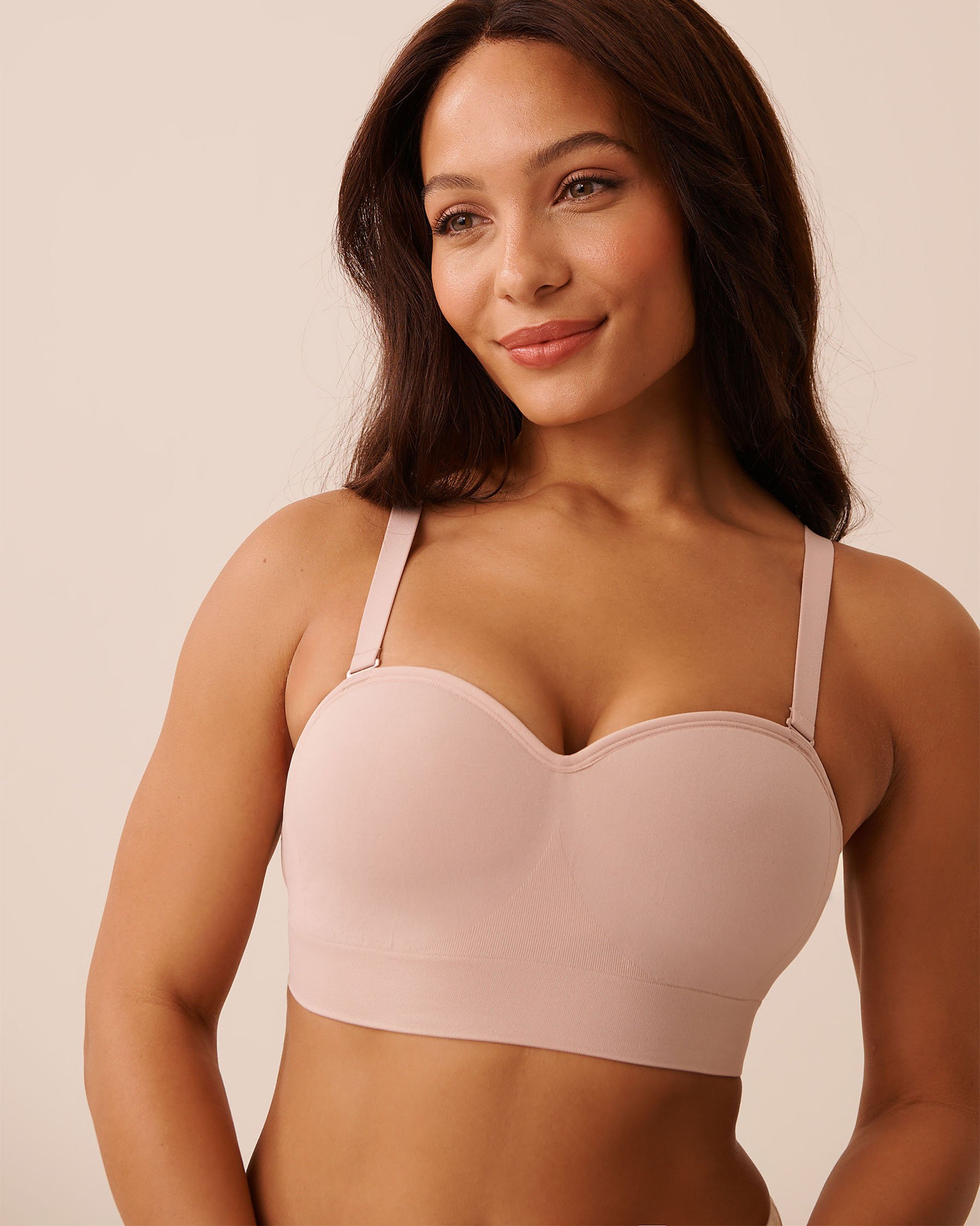 LA VIE EN ROSE Soutien-gorge bandeau sans coutures convertible Ombre grise 10200595 - Voir2