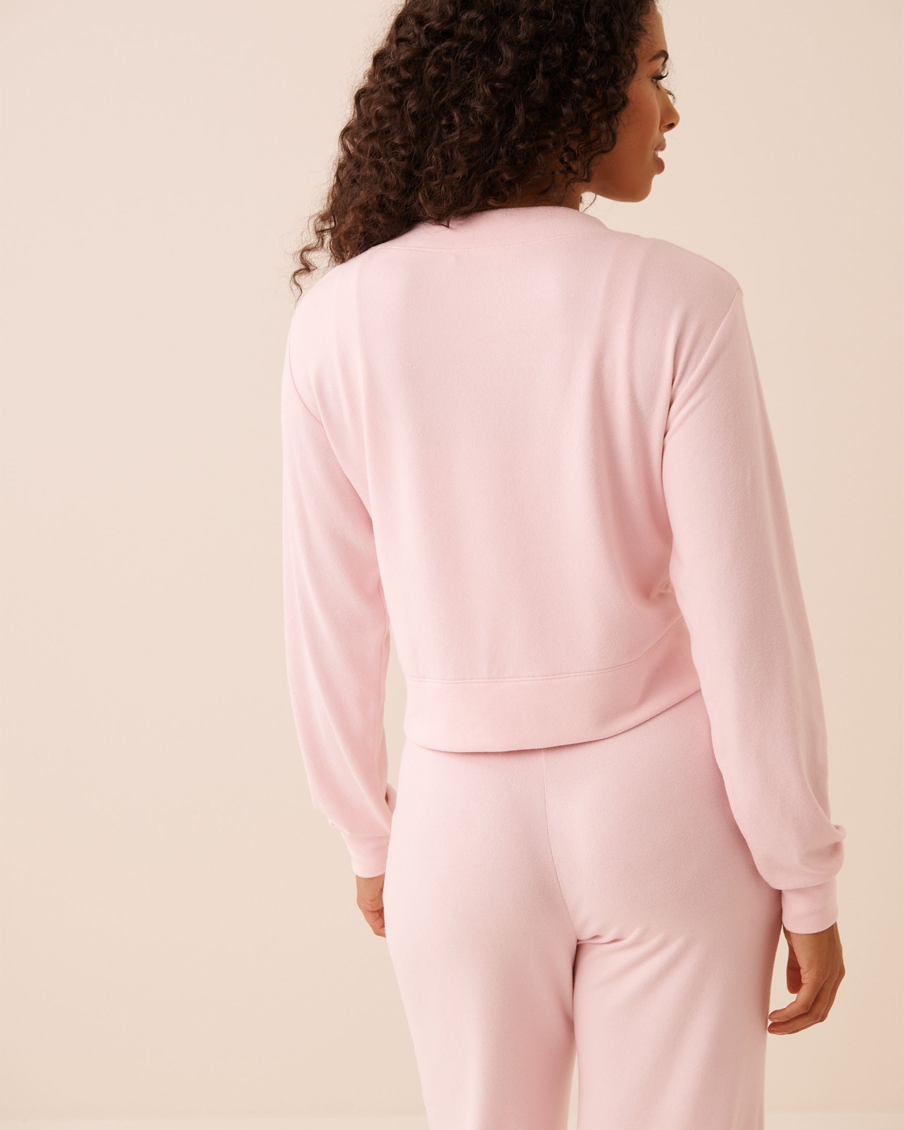 LA VIE EN ROSE Soft Knit Cardigan Baby Pink 50100126 - View5