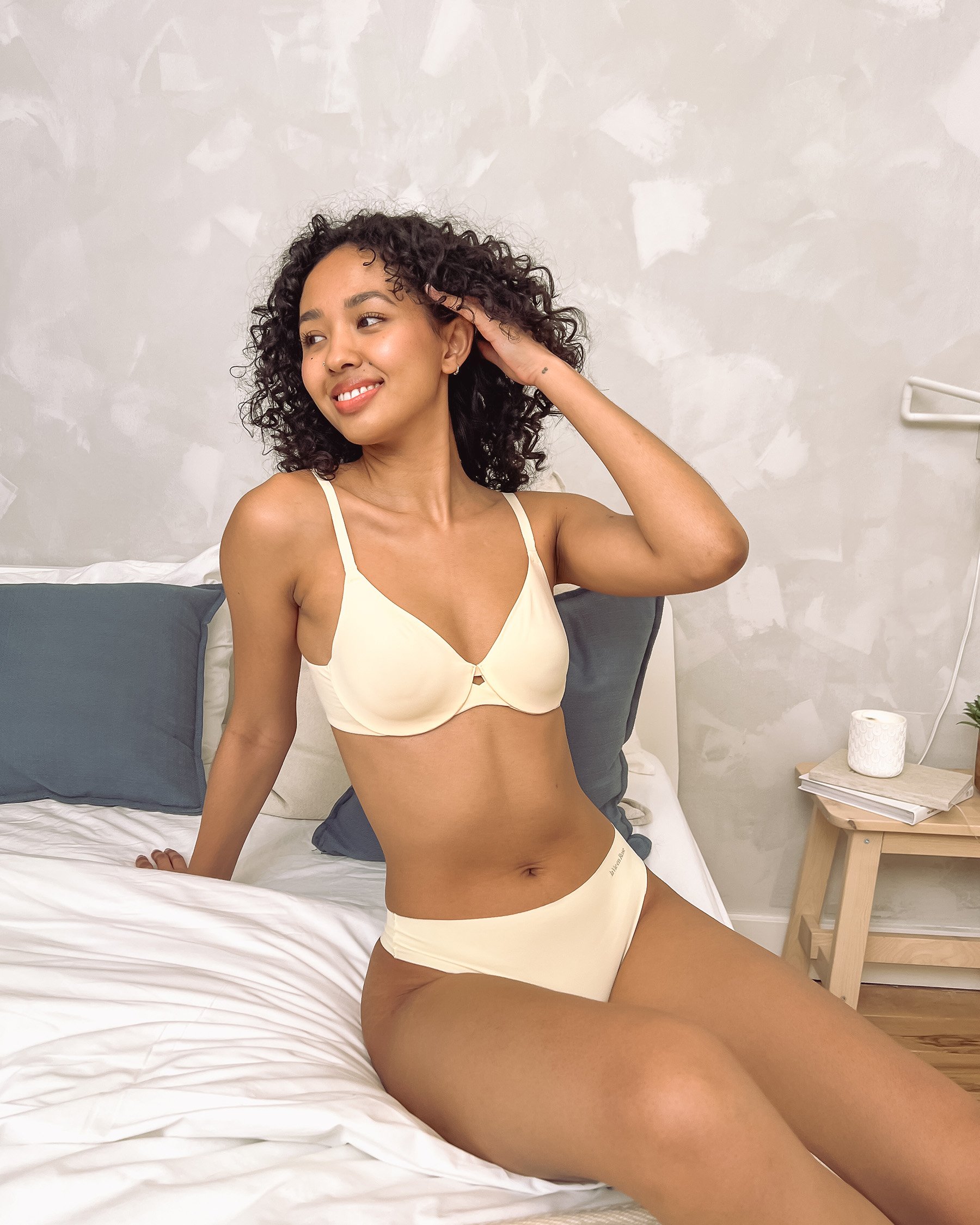 LA VIE EN ROSE Soutien-gorge sans doublure armatures coussinées Jaune pâle 10100216 - Voir4