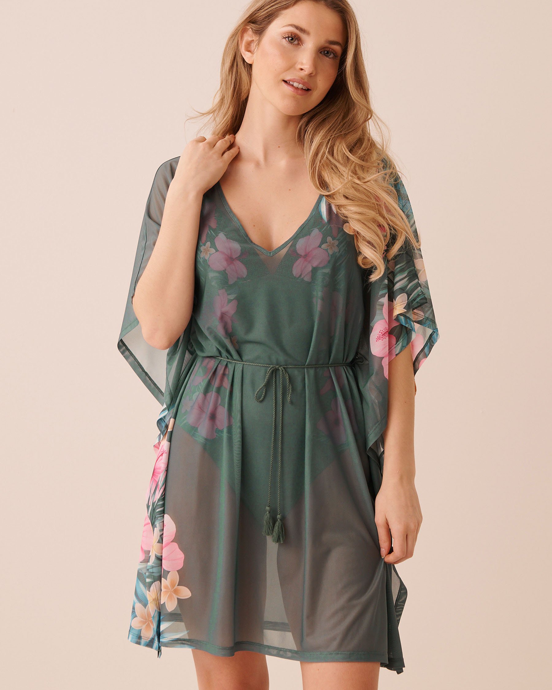 LA VIE EN ROSE AQUA Caftan en résille Escapade balnéaire 80400080 - Voir1