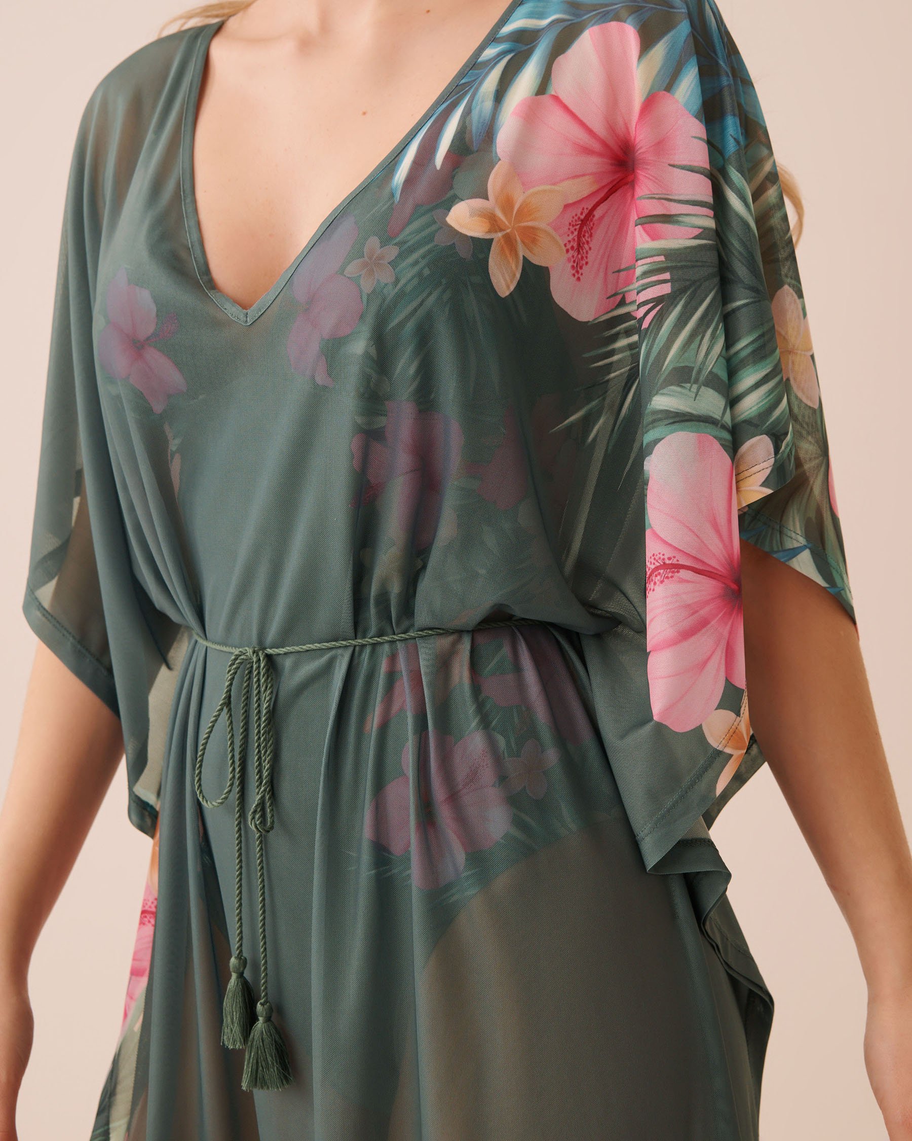 LA VIE EN ROSE AQUA Caftan en résille Escapade balnéaire 80400080 - Voir3
