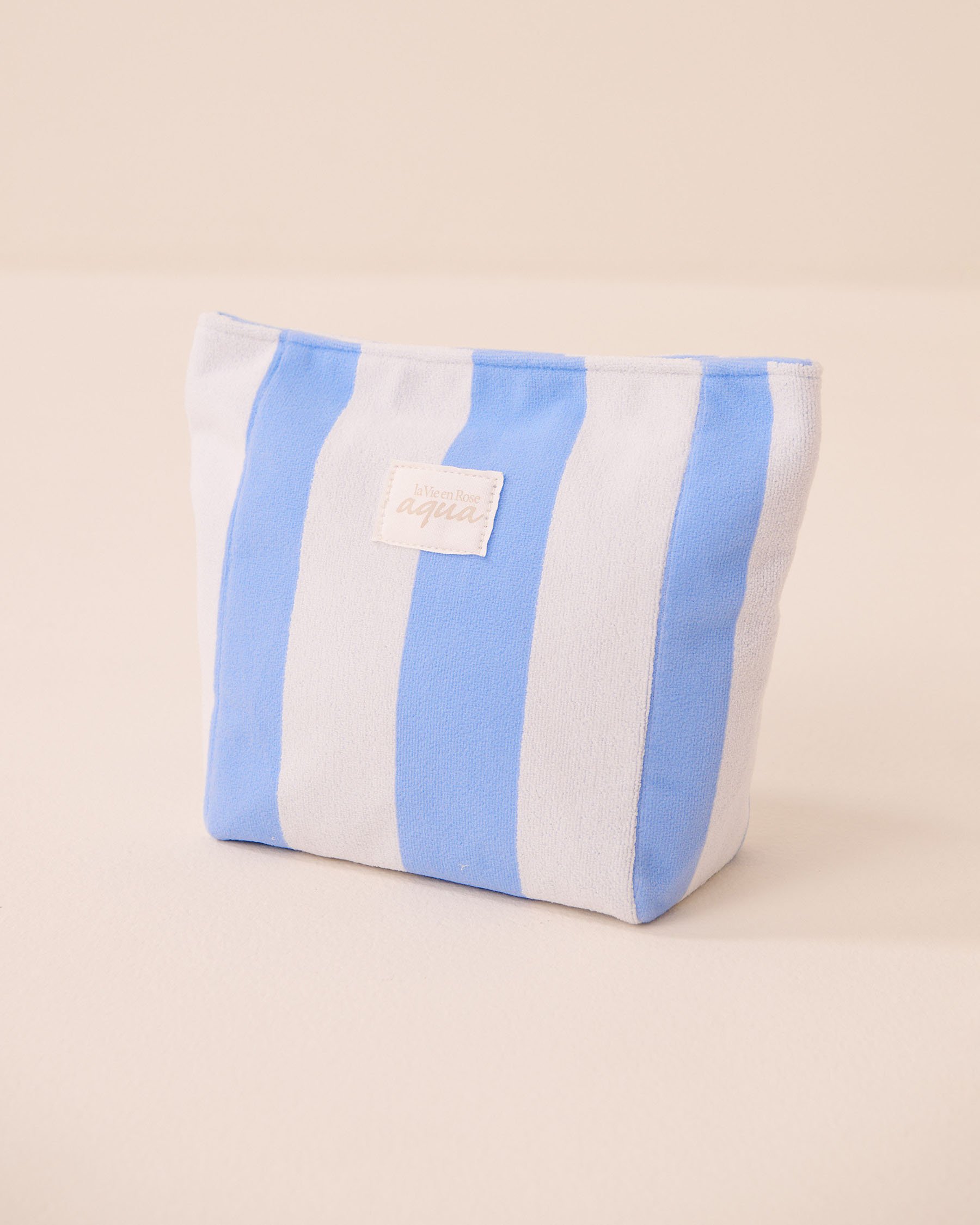 LA VIE EN ROSE AQUA Pochette rayée en ratine Rayures bleues 80500134 - View3