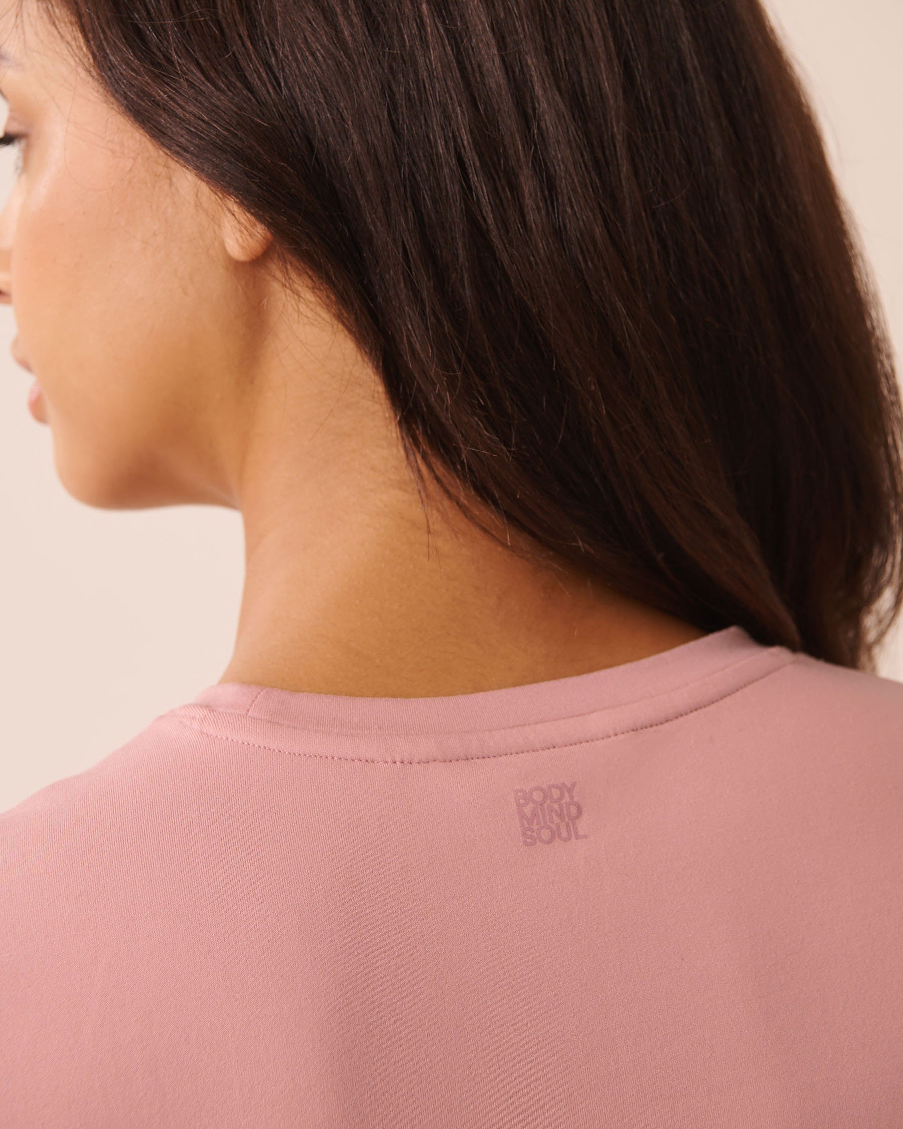 LA VIE EN ROSE T-shirt épais manches courtes ultra-doux Rose pâle 50100131 - Voir3