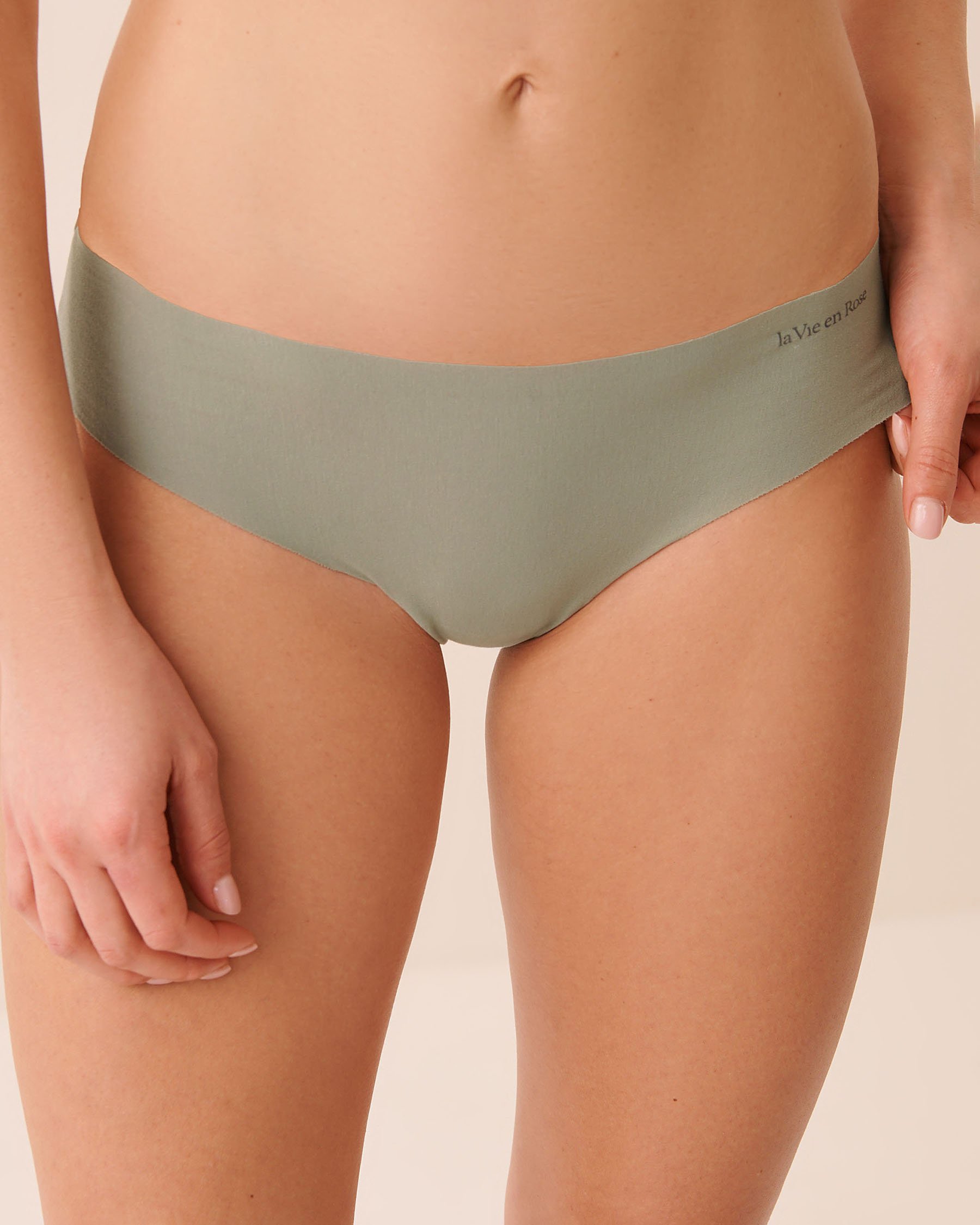 LA VIE EN ROSE Culotte cheeky coton invisible Vert sauge 20100748 - Voir1