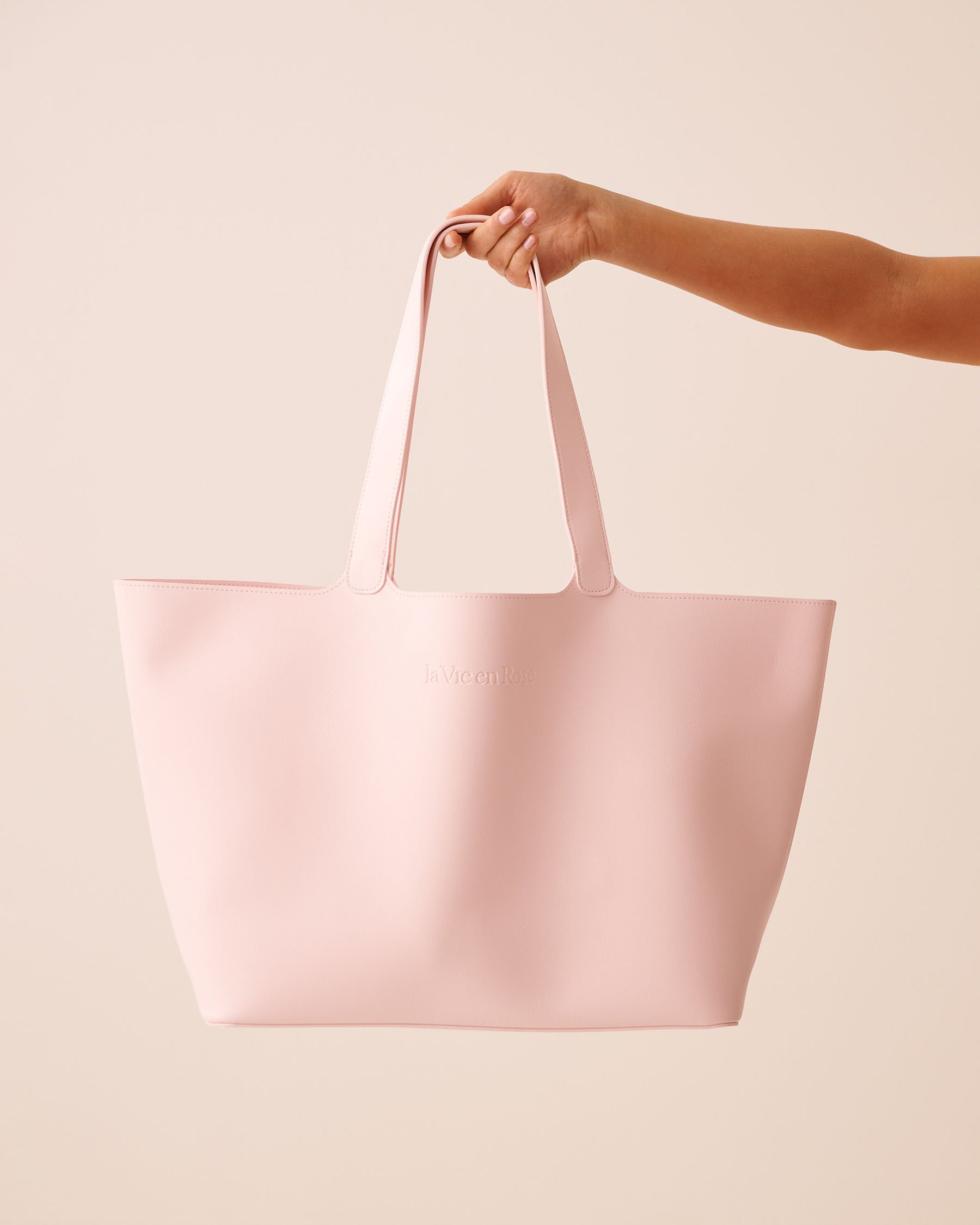 LA VIE EN ROSE Sac fourre-tout en faux cuir Rose 40700478 - Voir1