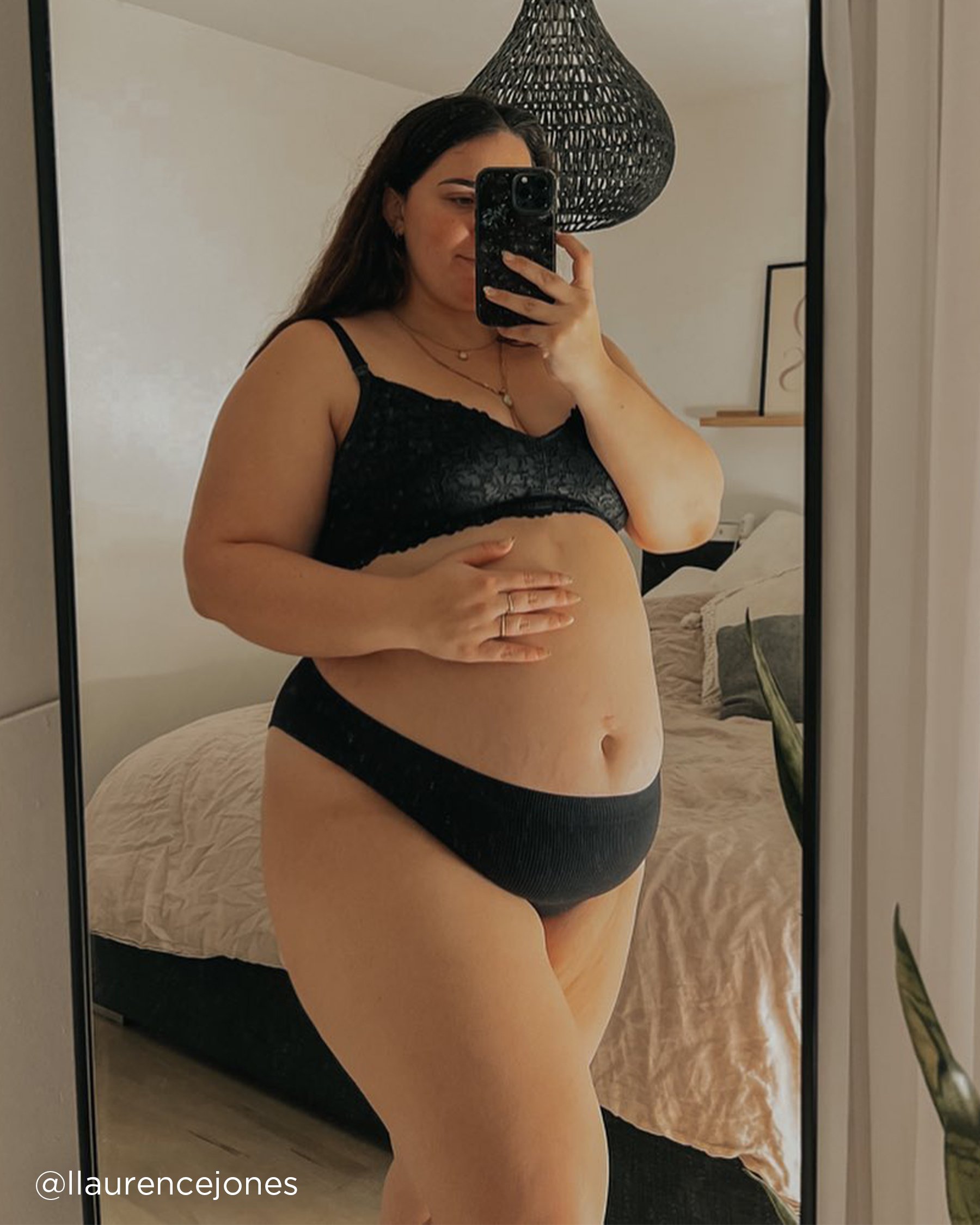 LA VIE EN ROSE Nursing Lace Bralette Black 10100056 - View6