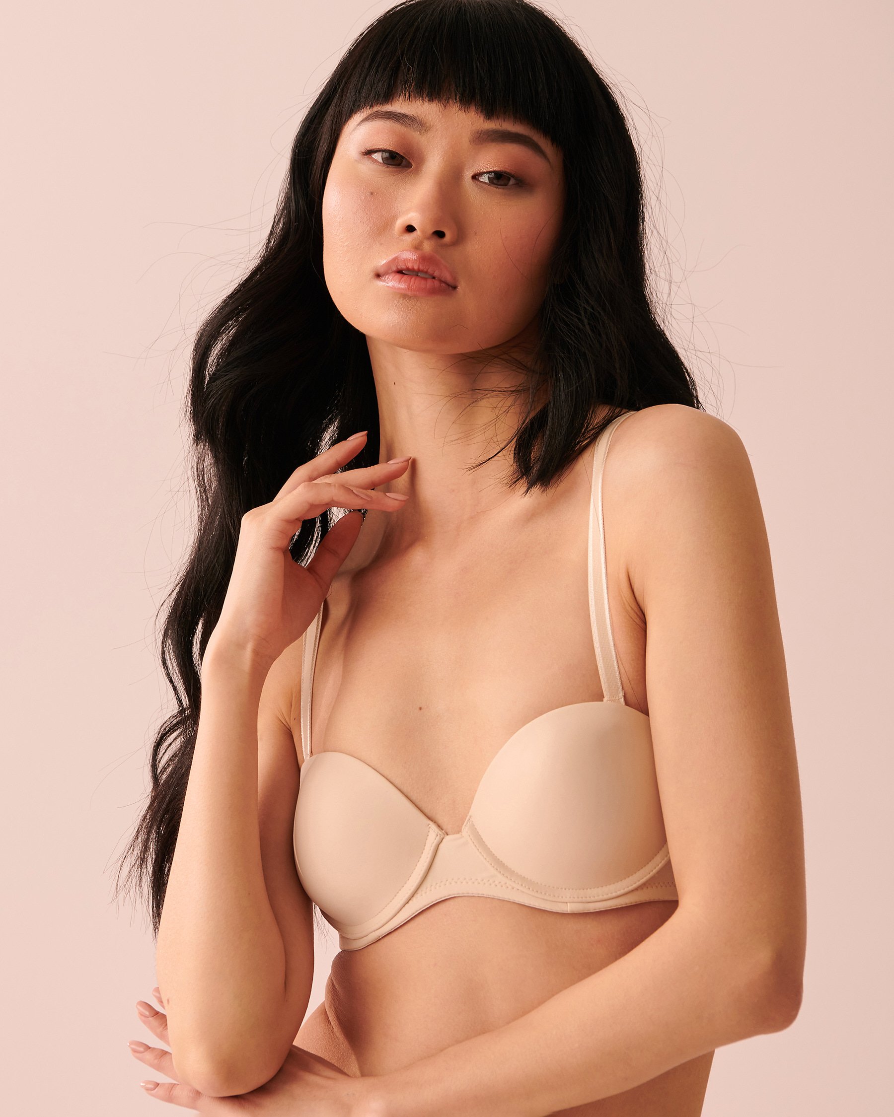LA VIE EN ROSE Push-up Strapless Demi Bra Champagne 2040159 - View7