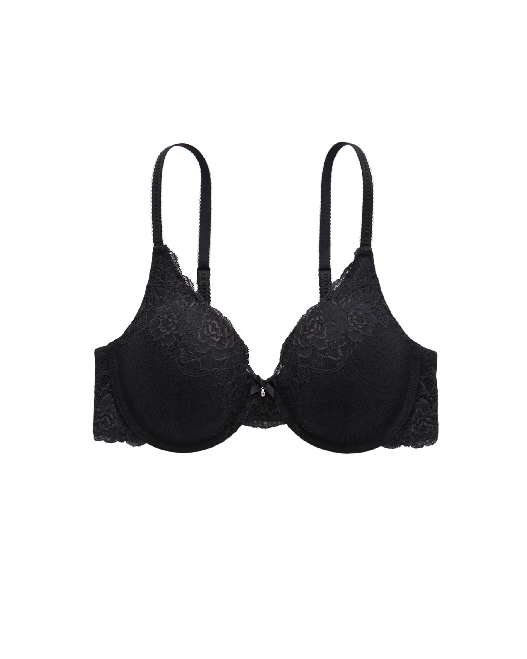 LA VIE EN ROSE Soutien-gorge doublure légère mousse mémoire Noir 618-113-1-00 - Voir7