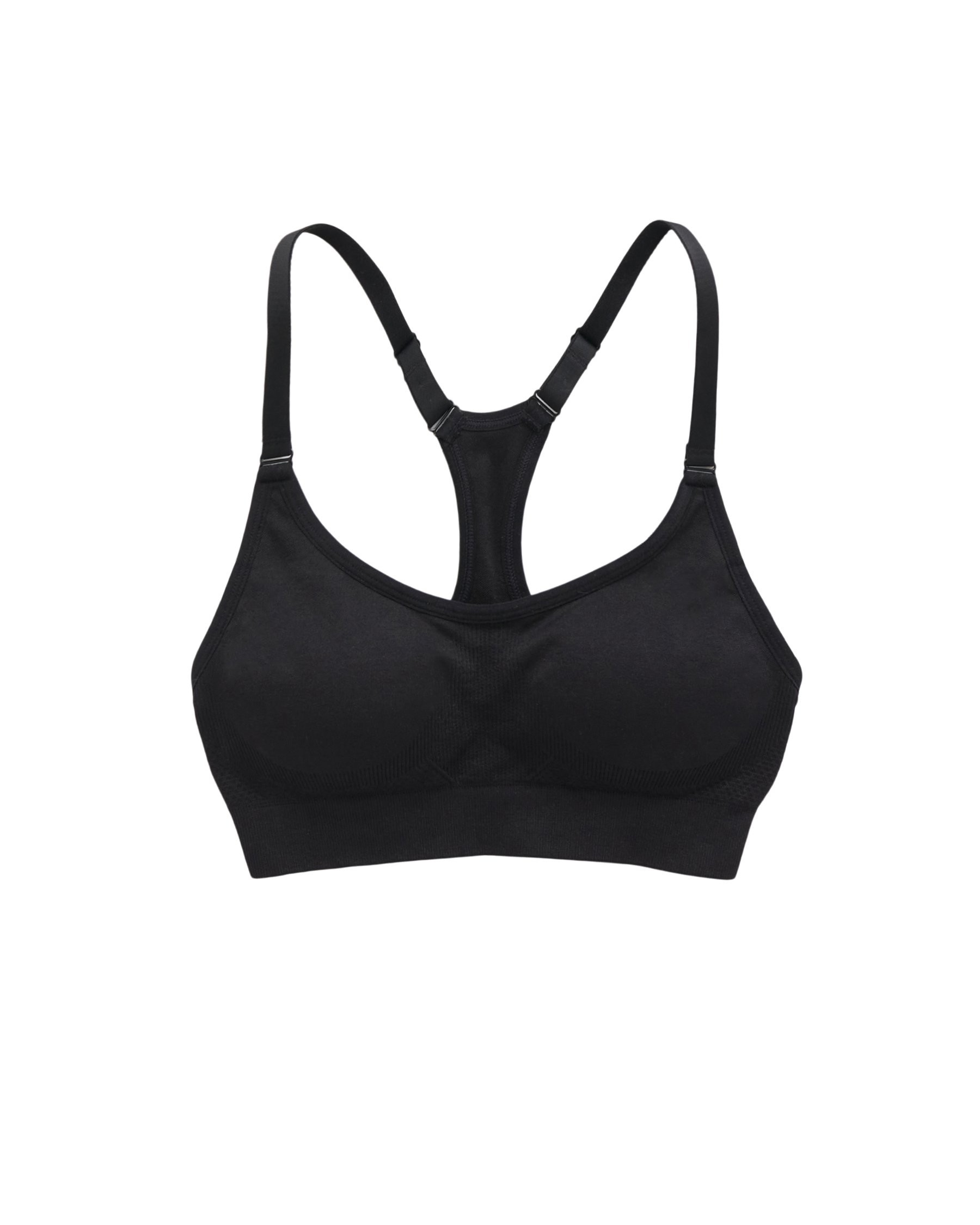 LA VIE EN ROSE Low Impact Racerback Seamless Sports Bra Black 687-114-0-00 - View5