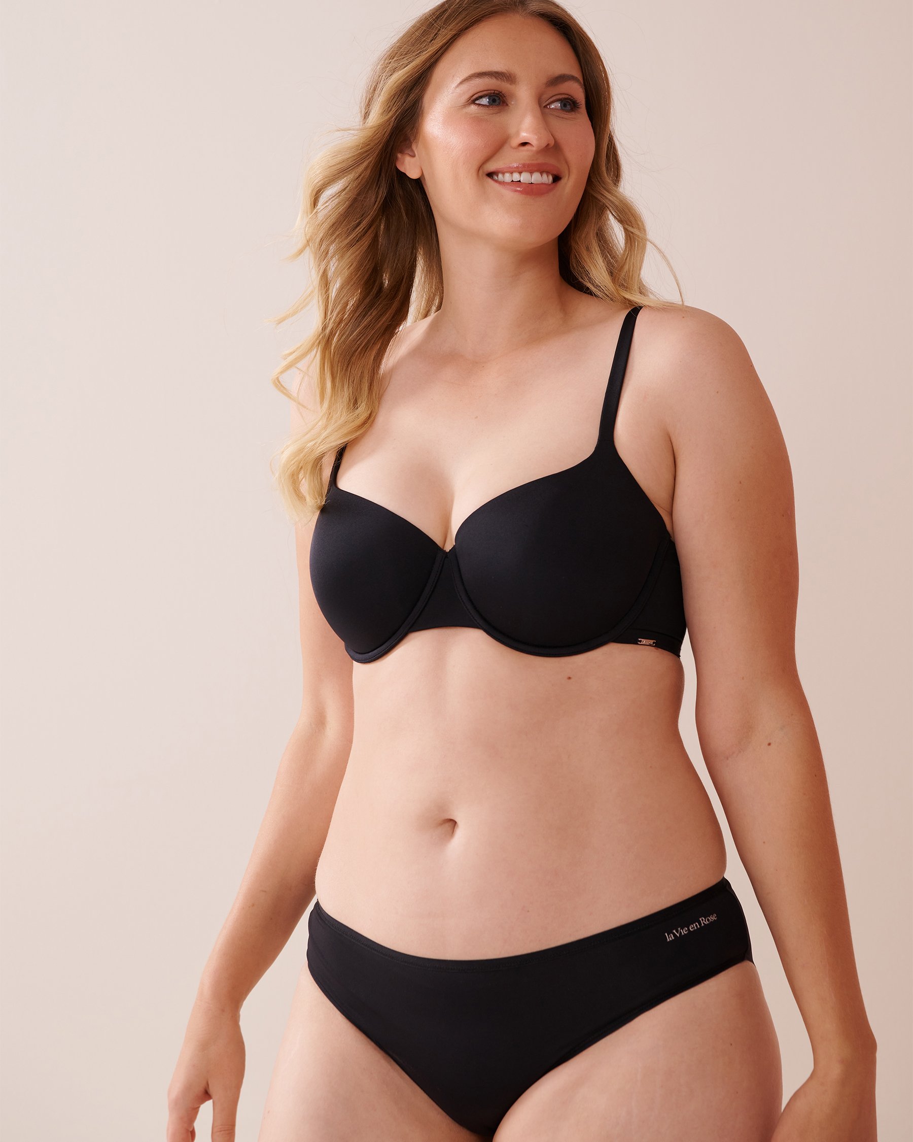 LA VIE EN ROSE Soutien-gorge doublure légère demi-buste flexible Noir 10200079 - View7
